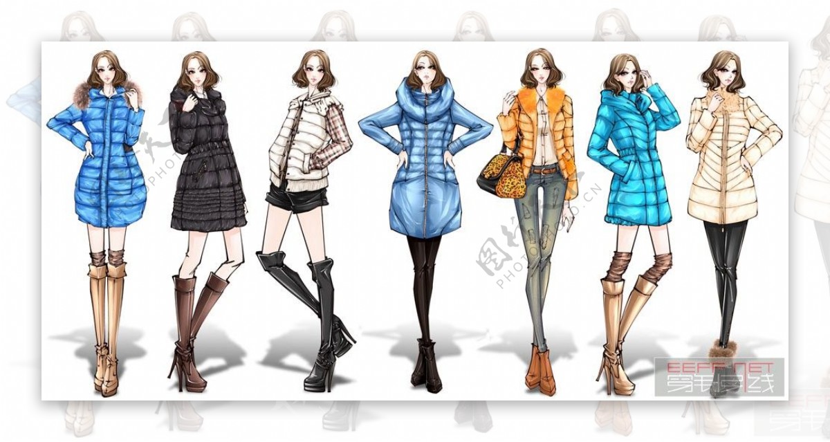 7款时尚女装外套设计图