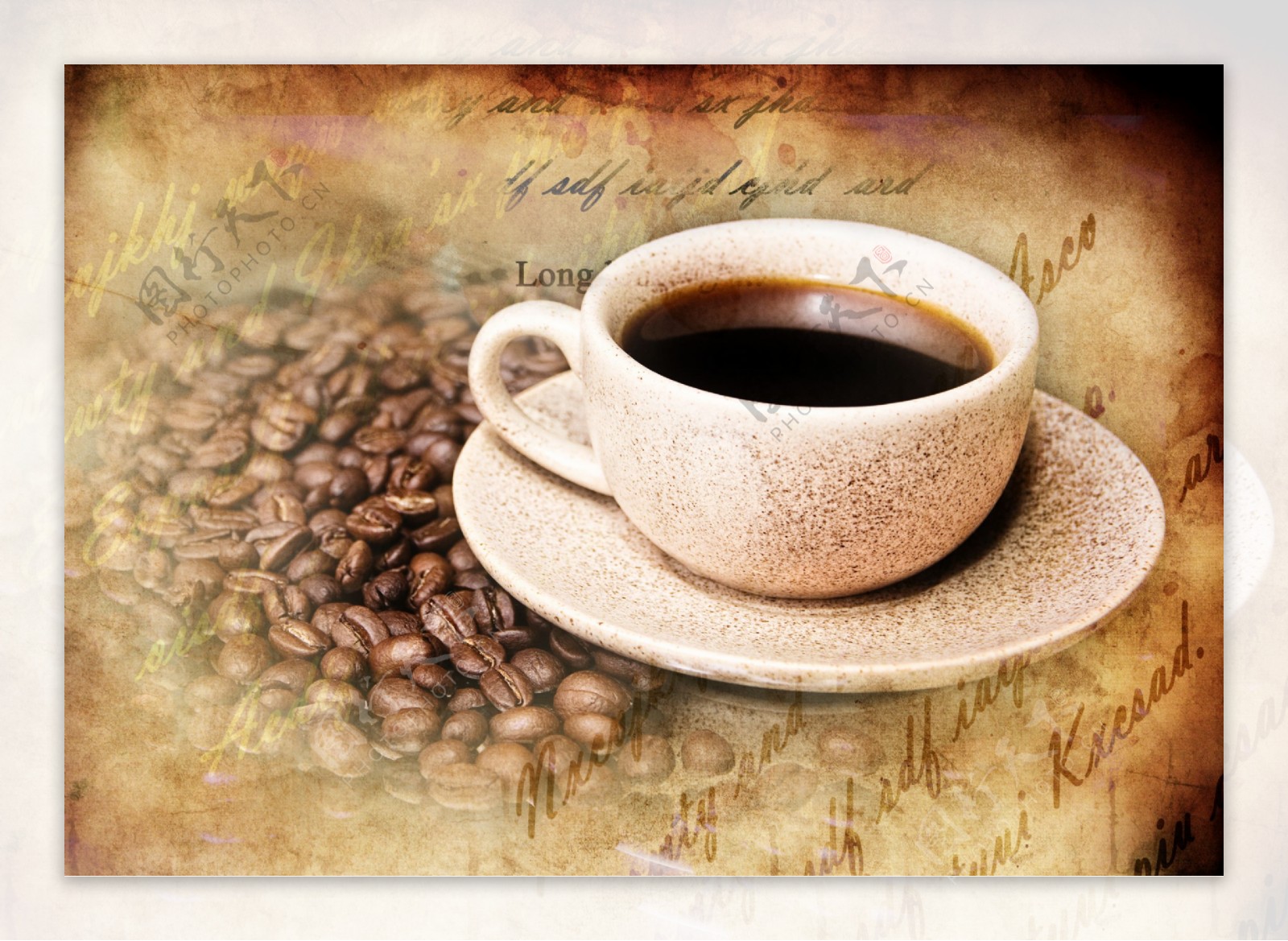 咖啡与咖啡豆创意图片