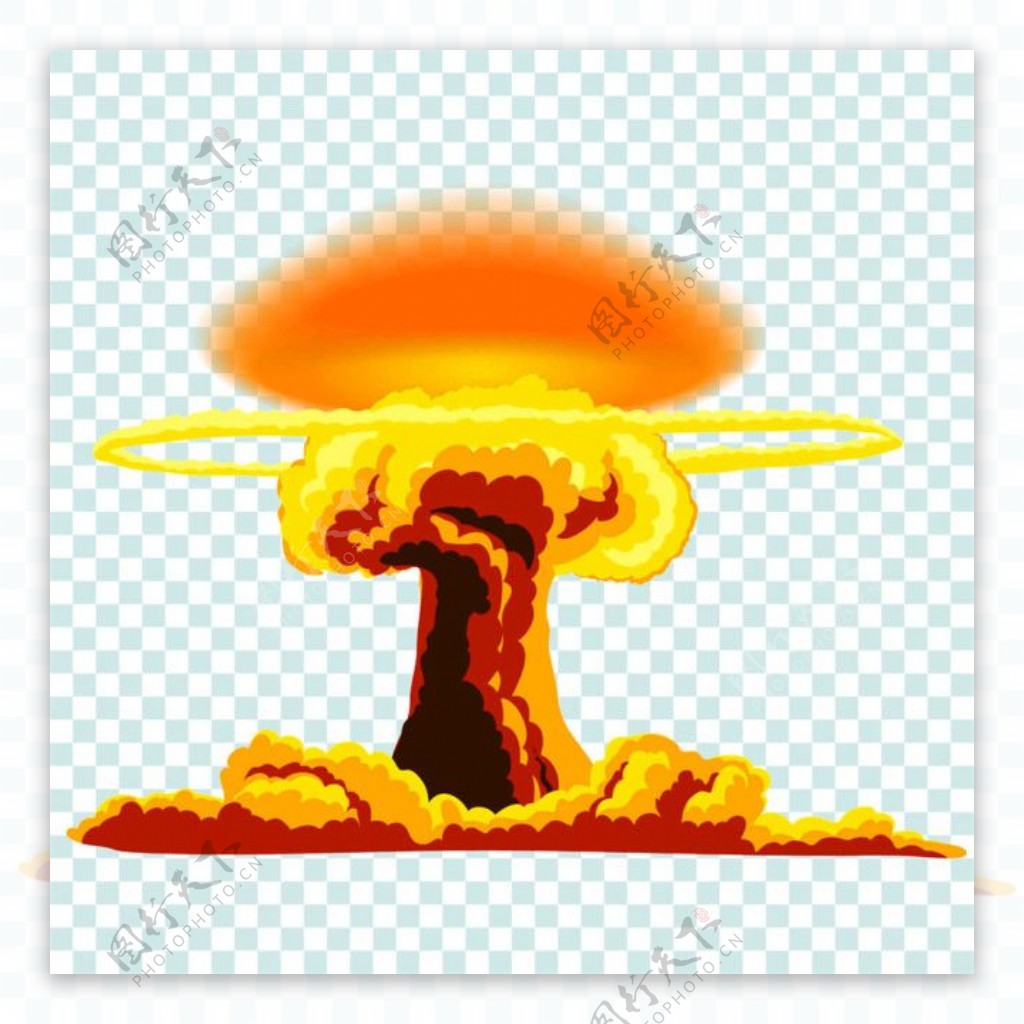 透明背景蘑菇云图片