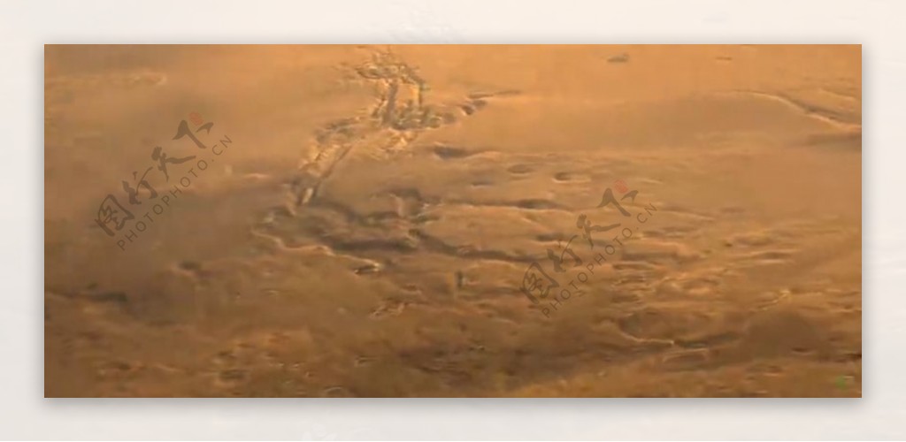 火星表面FlightovercratersandcanyonsonMars高清实拍视频素材