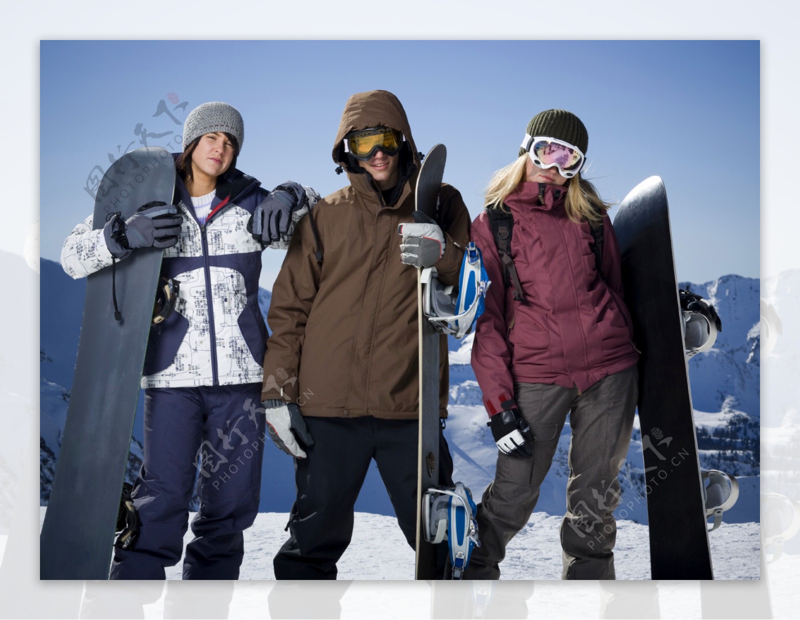 摆酷的滑雪少年们图片
