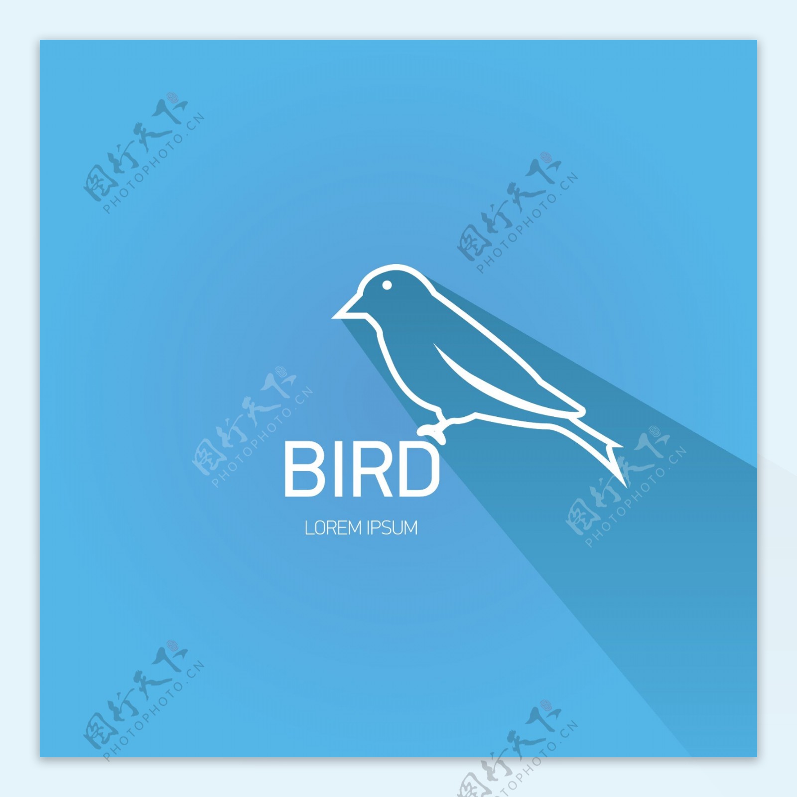 经典鸟类标志设计元素矢量图