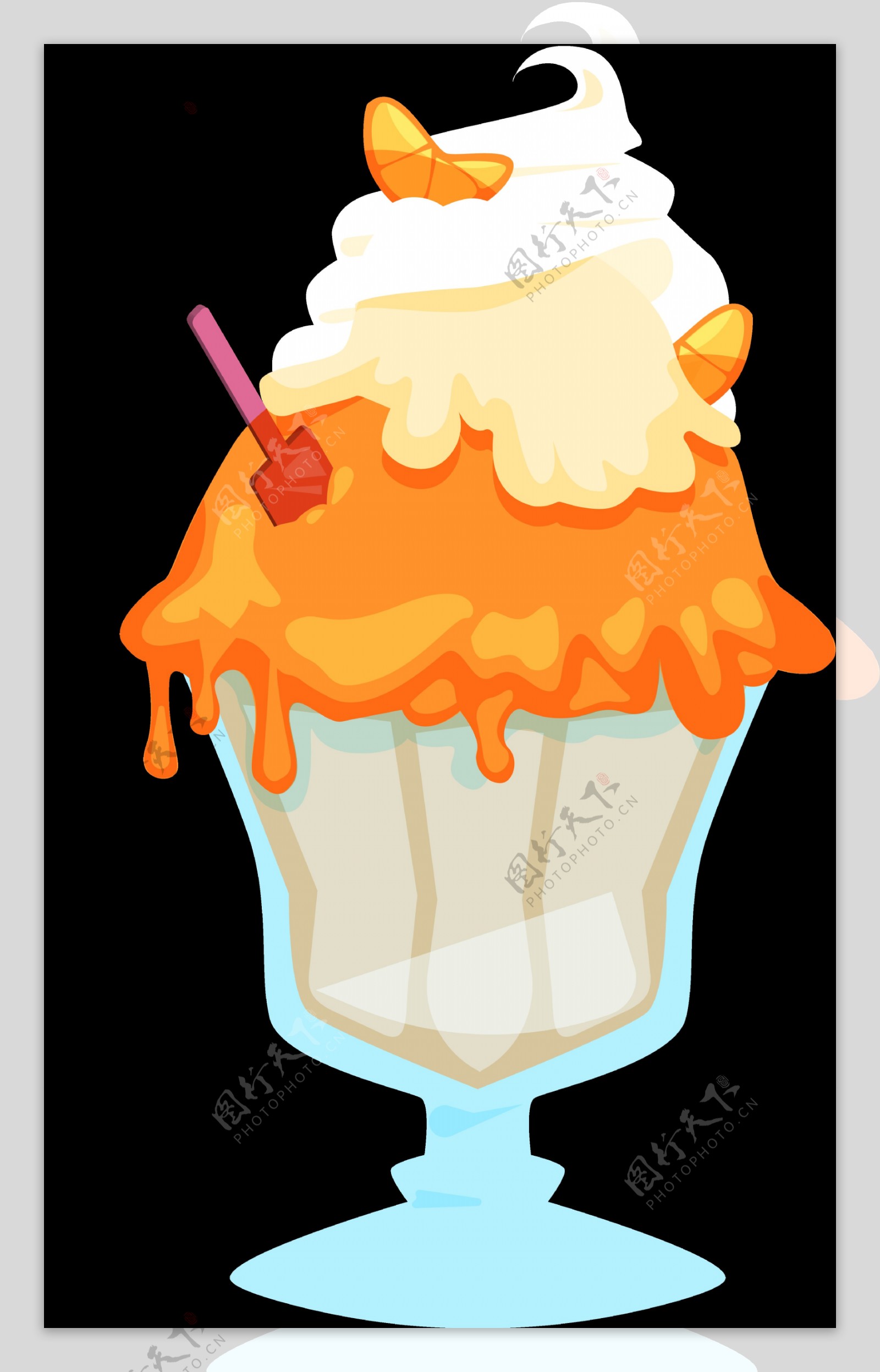 彩色卡通冰淇淋免抠png透明图层素材