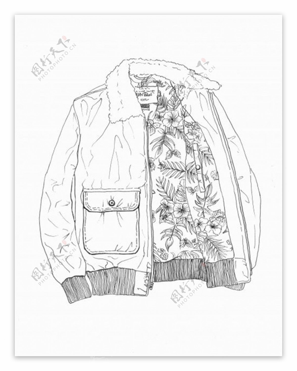 棉袄外套设计图
