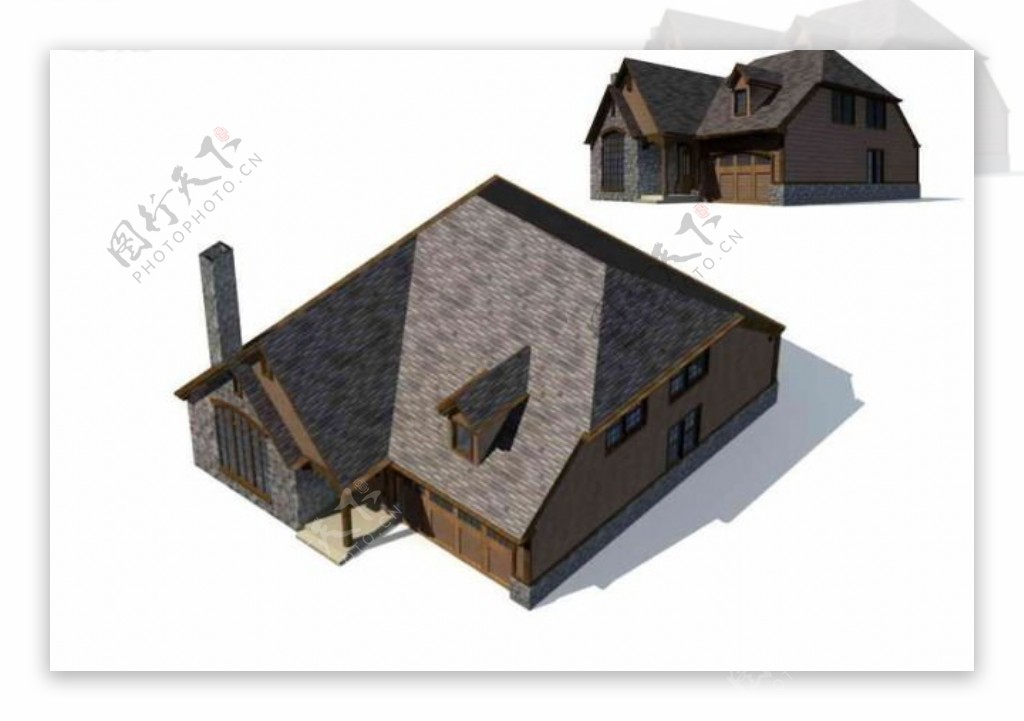 MAX复式别墅3D模型