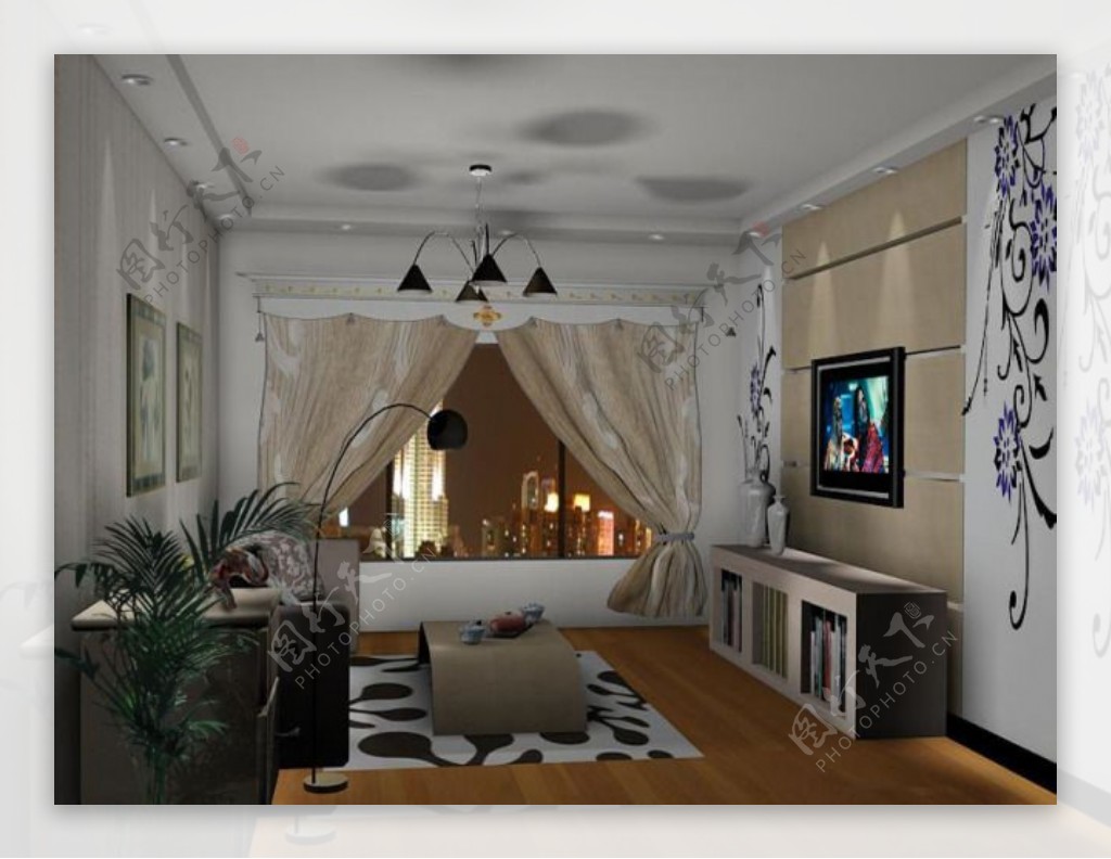 客厅室内设计3d模型