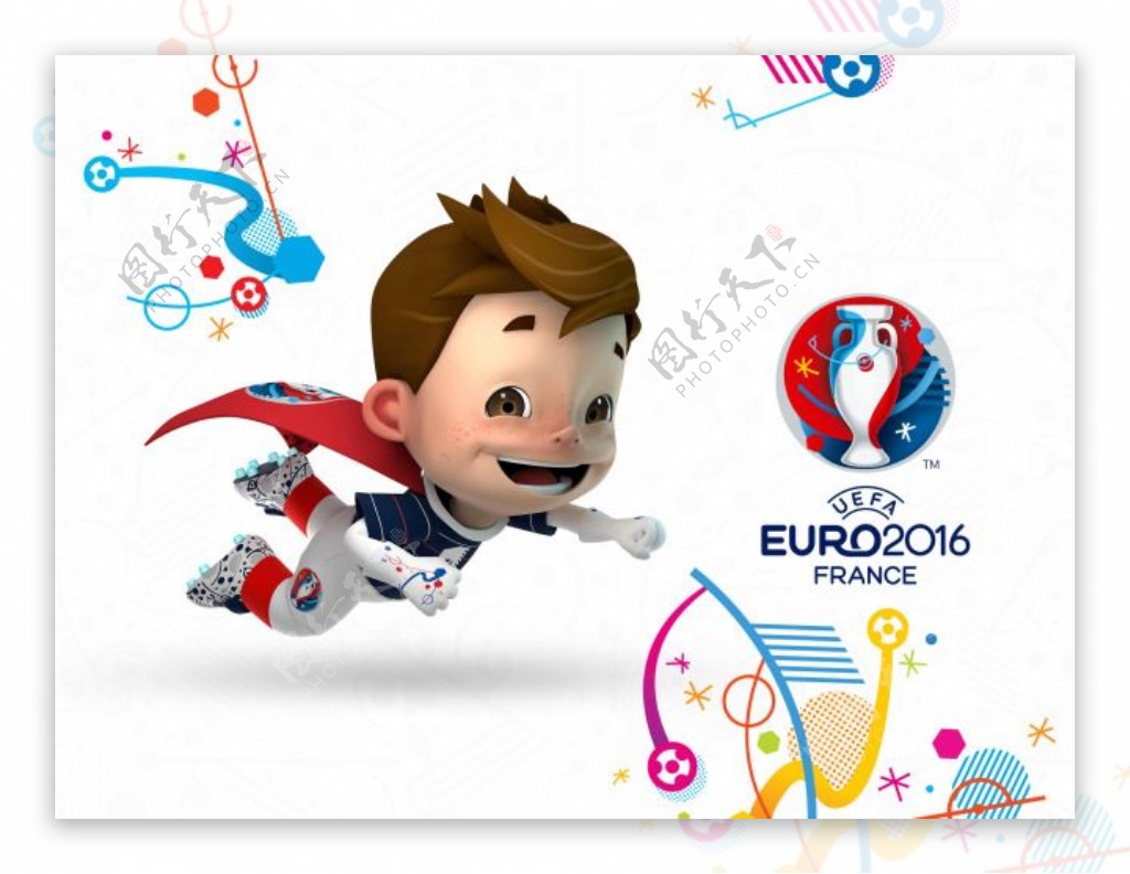 2016欧洲杯小卡通形象