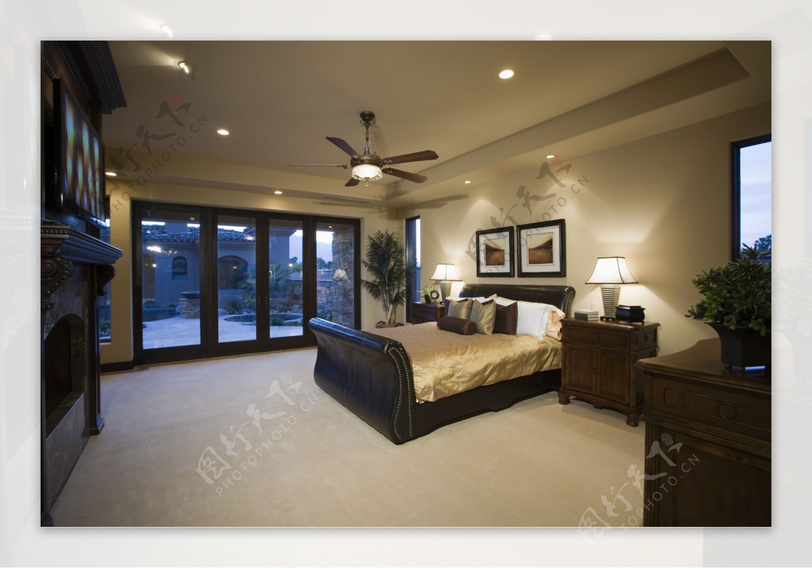 温馨卧室设计图片素材-编号24879402-图行天下