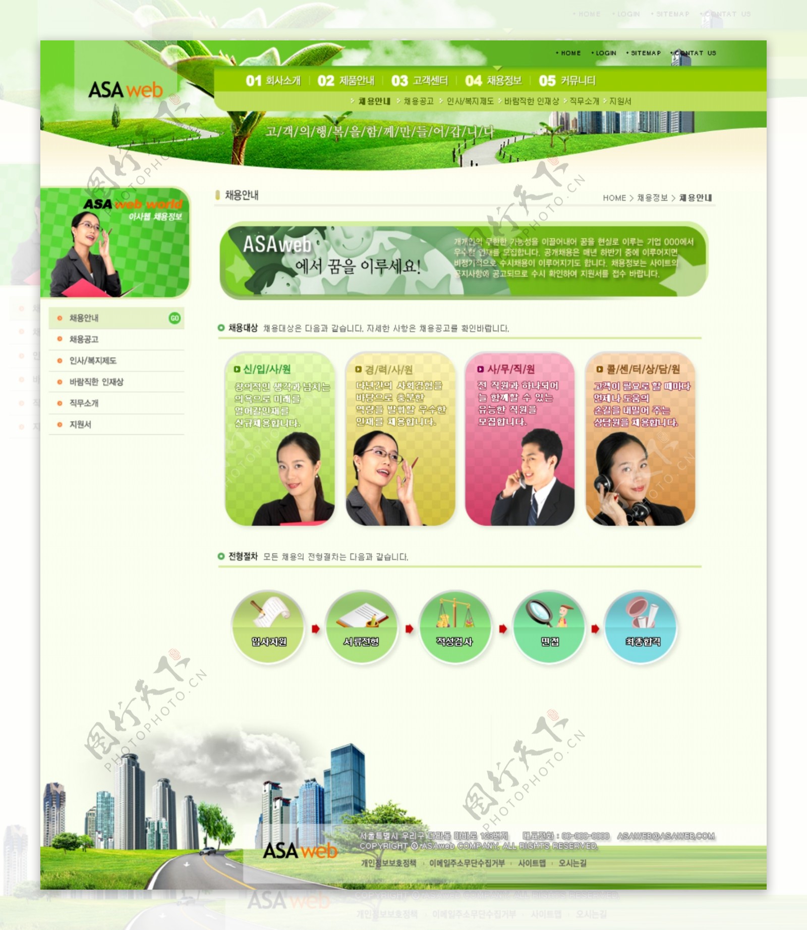 韩国企业网站模板分层素材PSD格式0299
