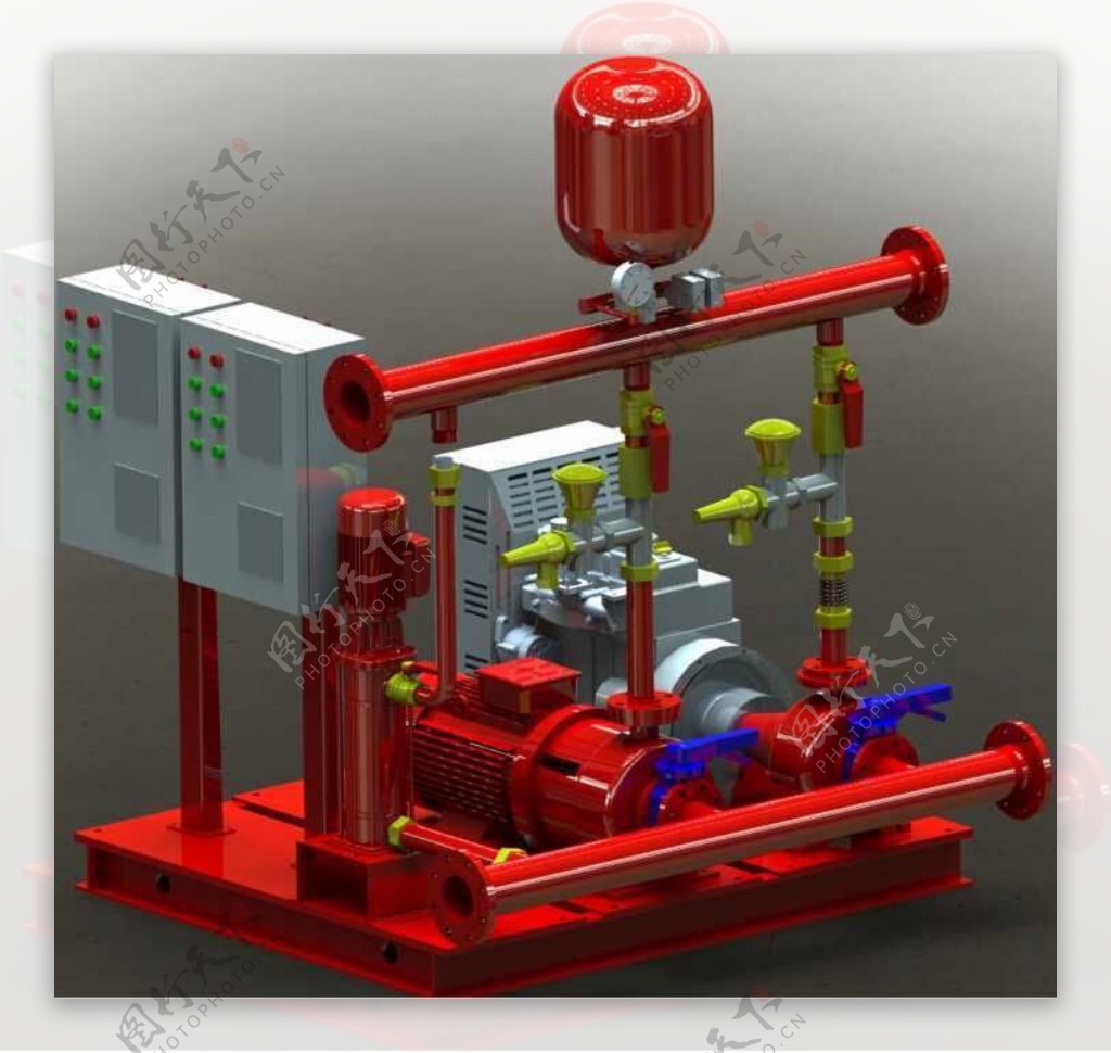 消防泵站机械模型
