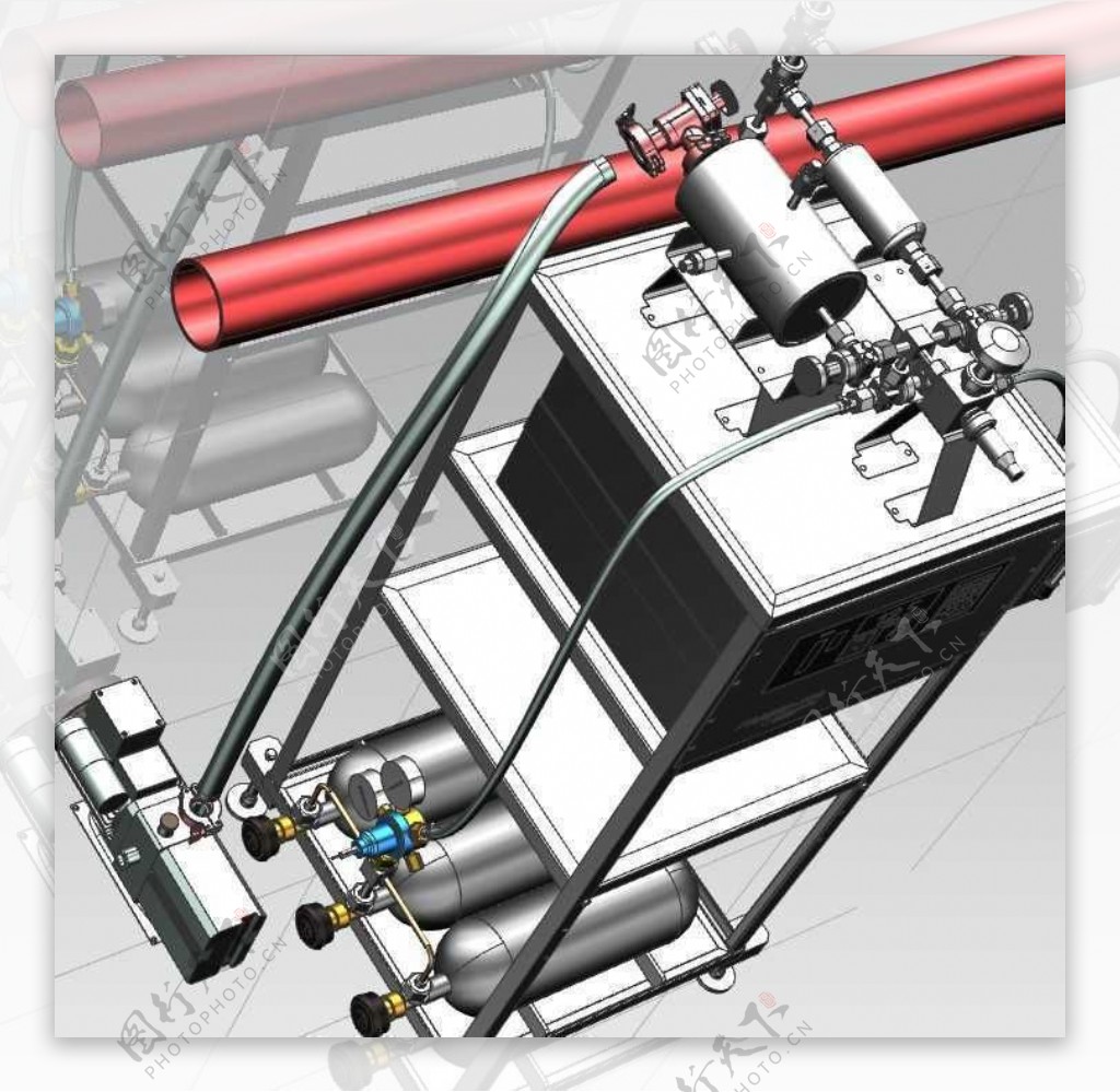 气体分析系统机械模型