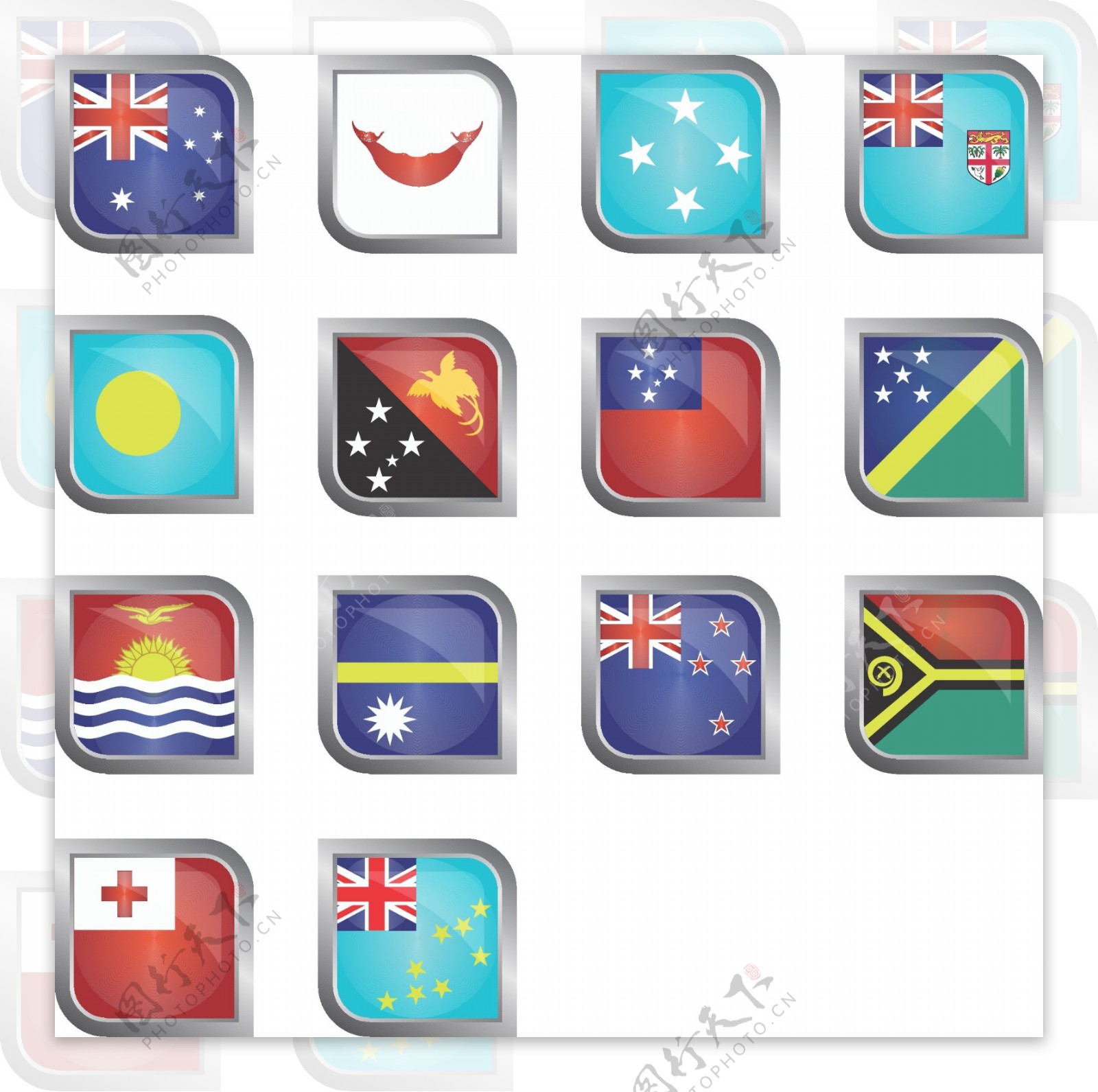 太平洋国家国旗图标
