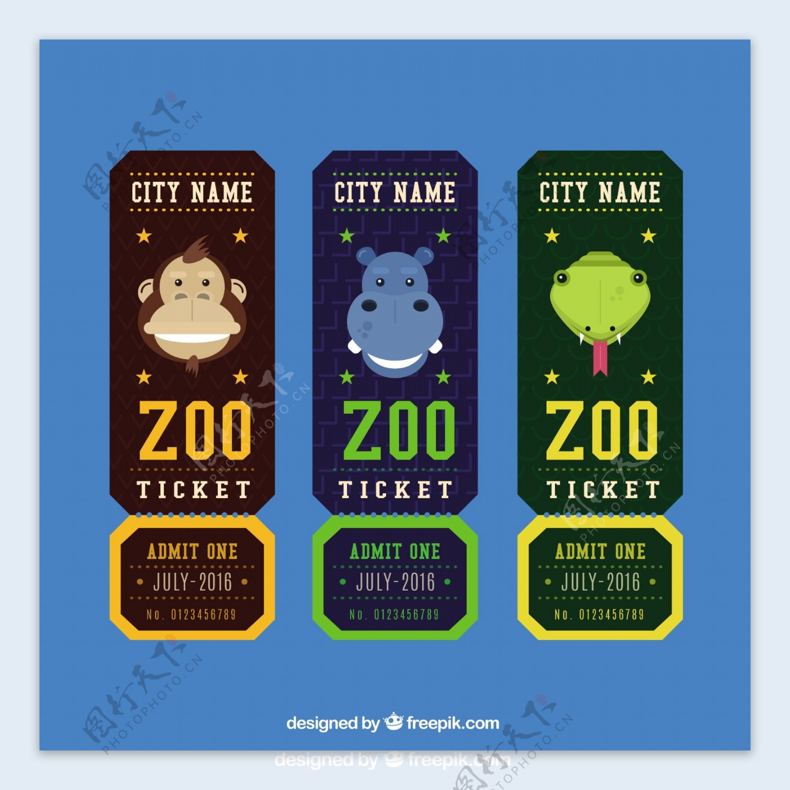 一套动物园门票