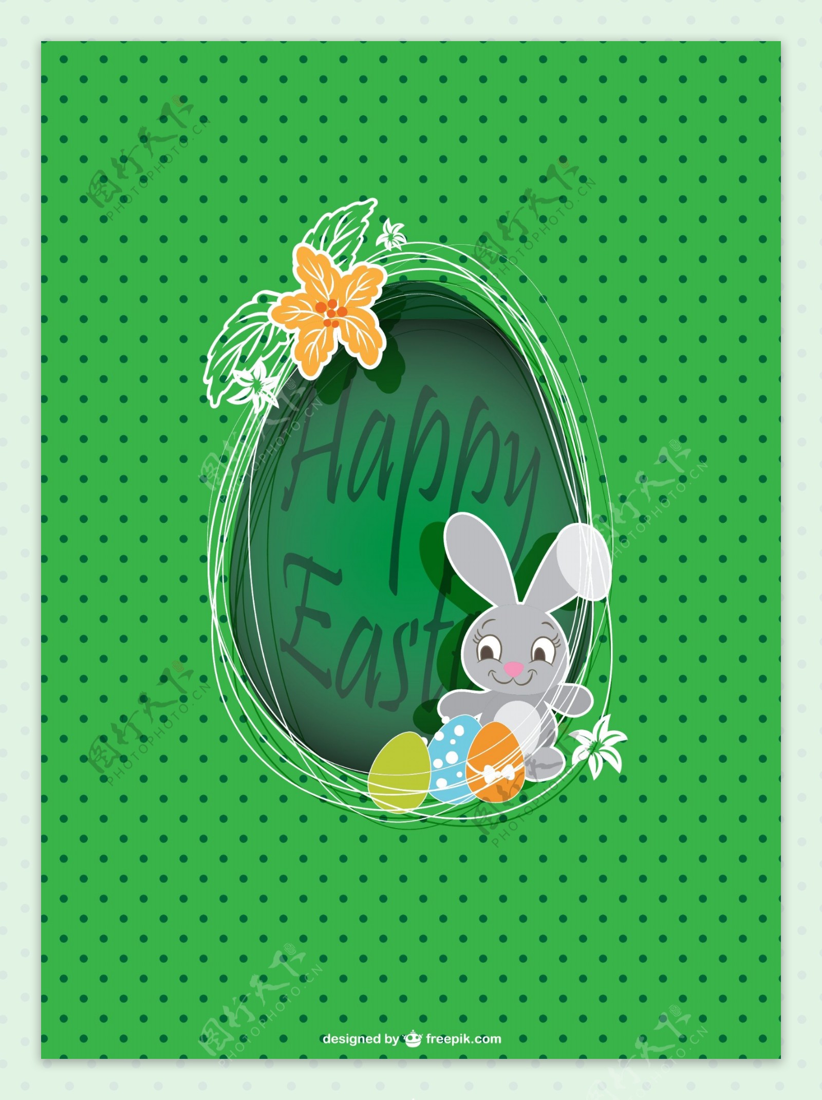 兔子是复活节的设计