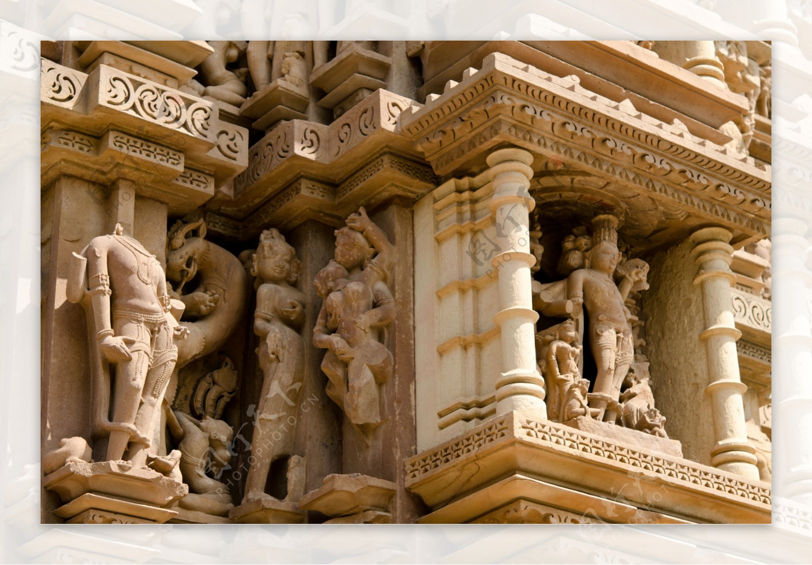 雕刻人物印度建筑设计