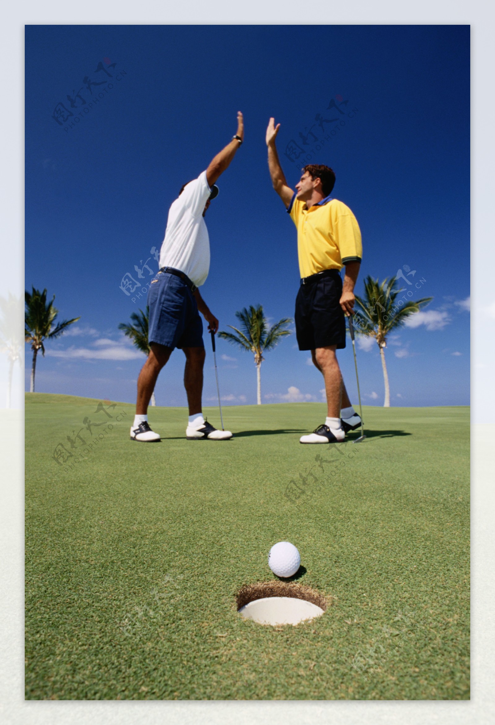 打高尔夫球图片