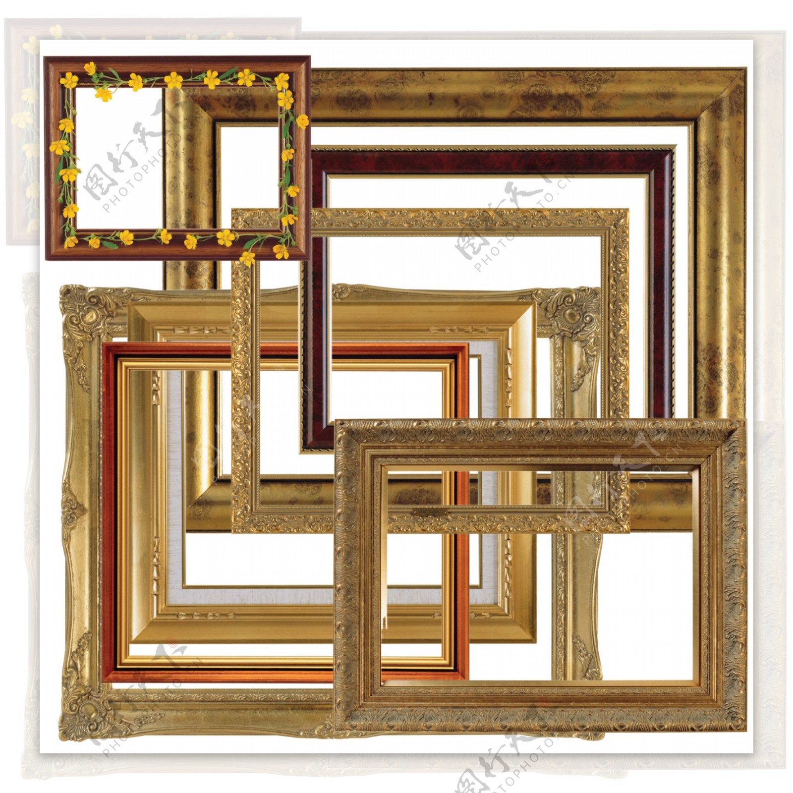木质相框照片边框素材PSD分层