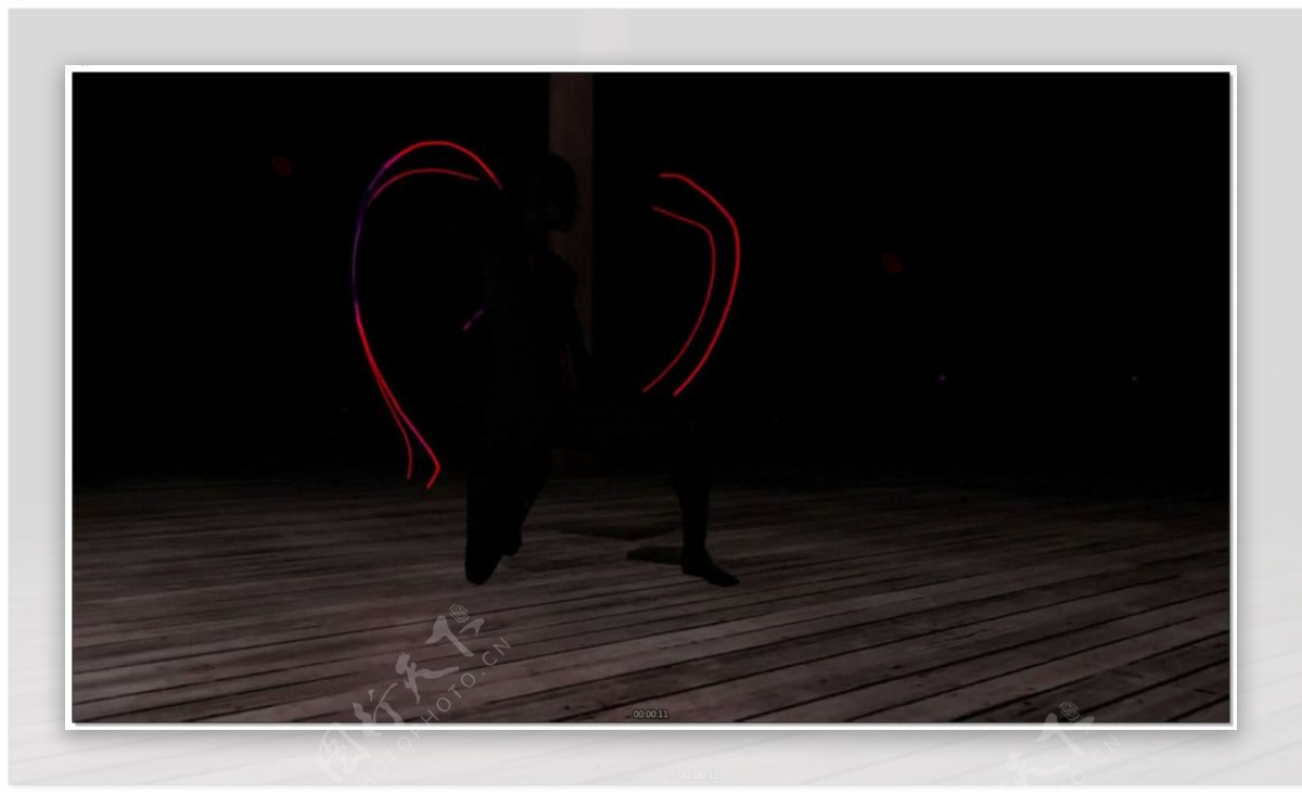 红色光线舞者DJ动态背景视频素材