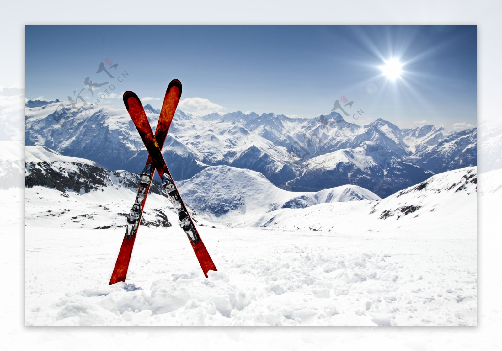 滑雪场雪橇版图片