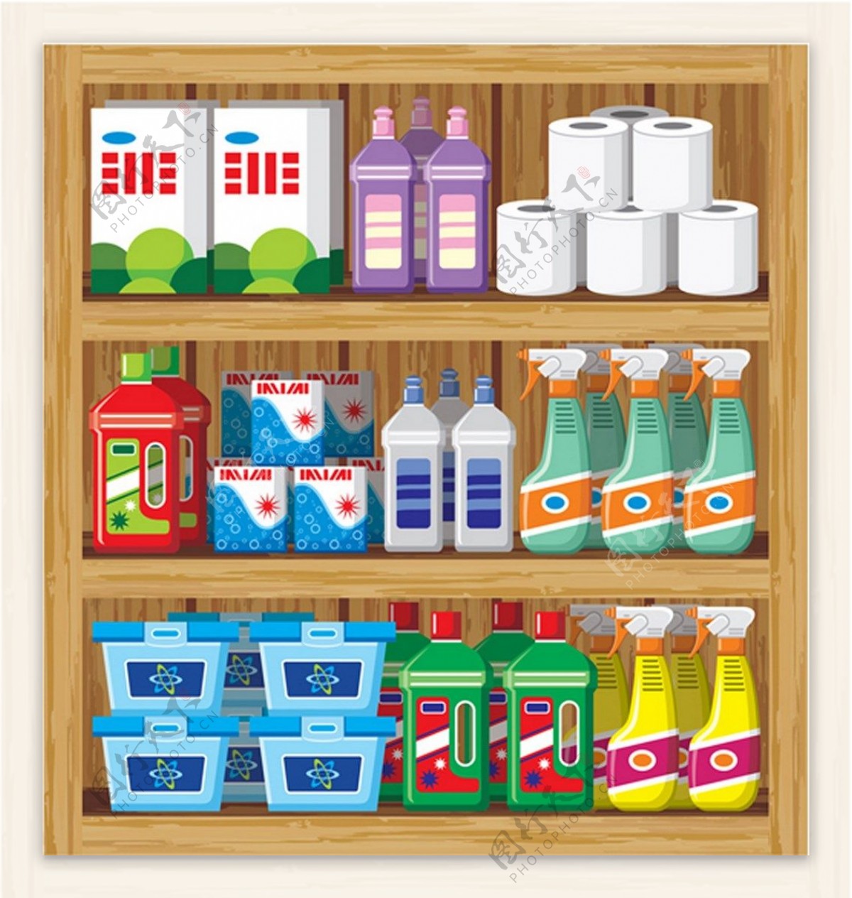 超市商品货架背景图
