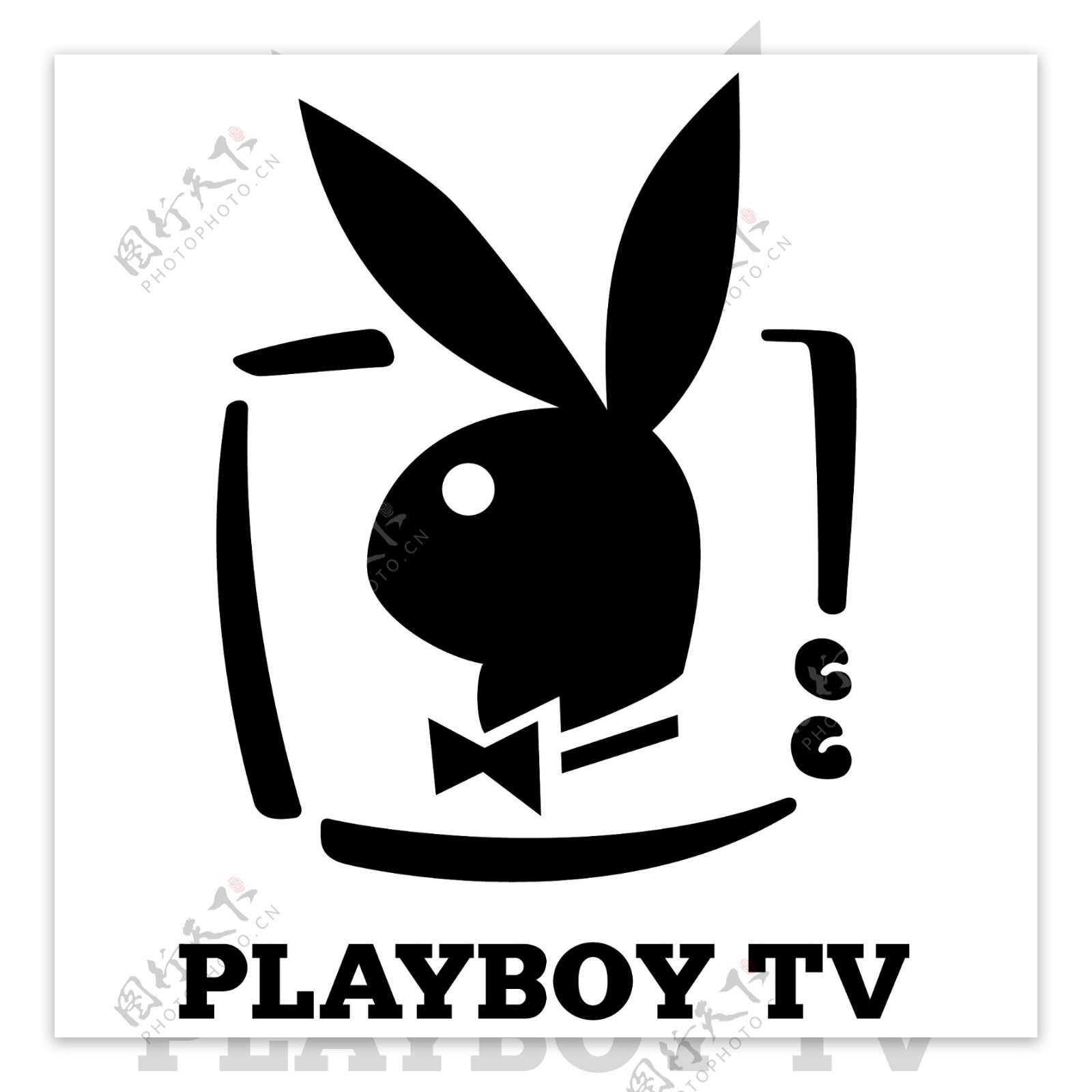 黑色兔首logo设计