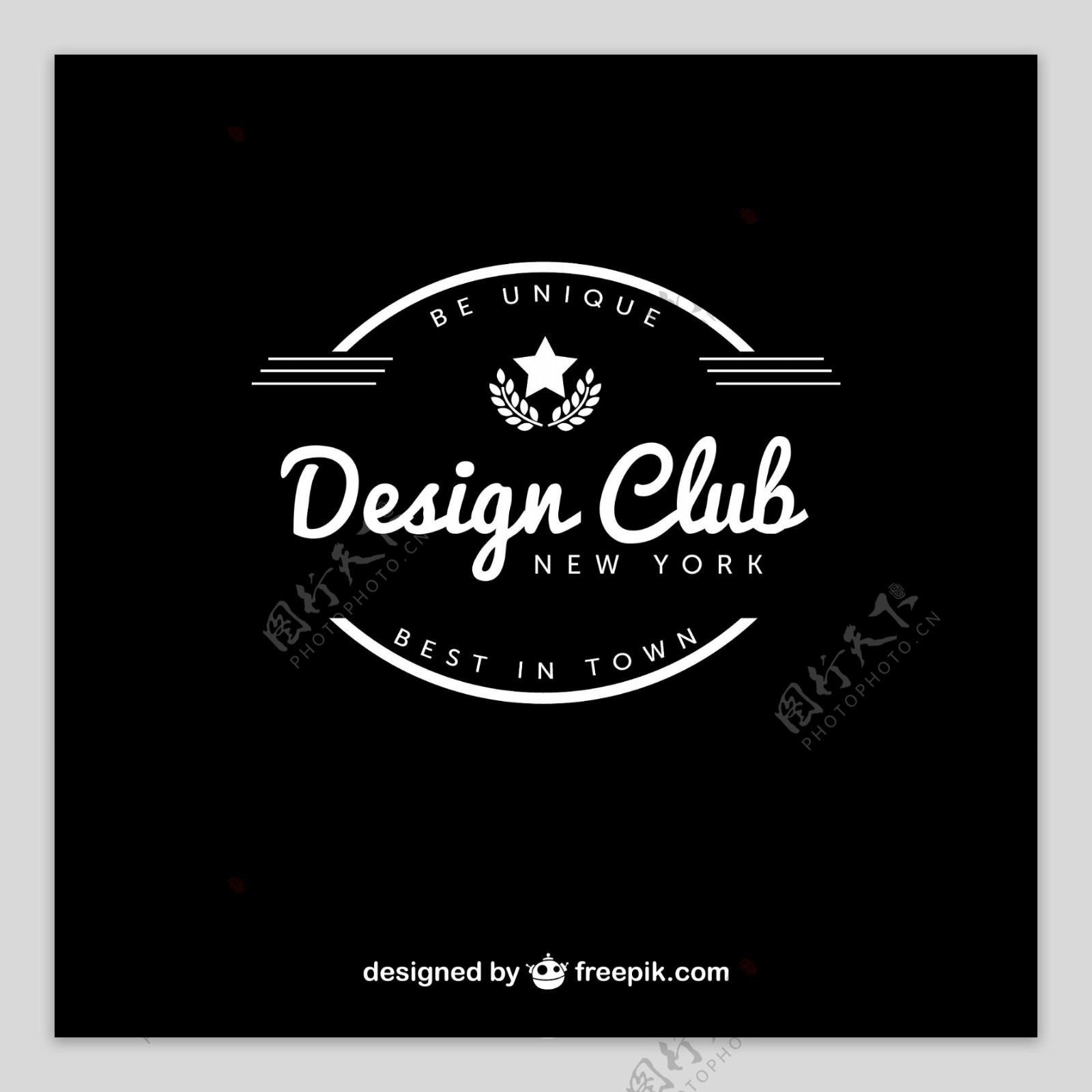 设计俱乐部标签设计