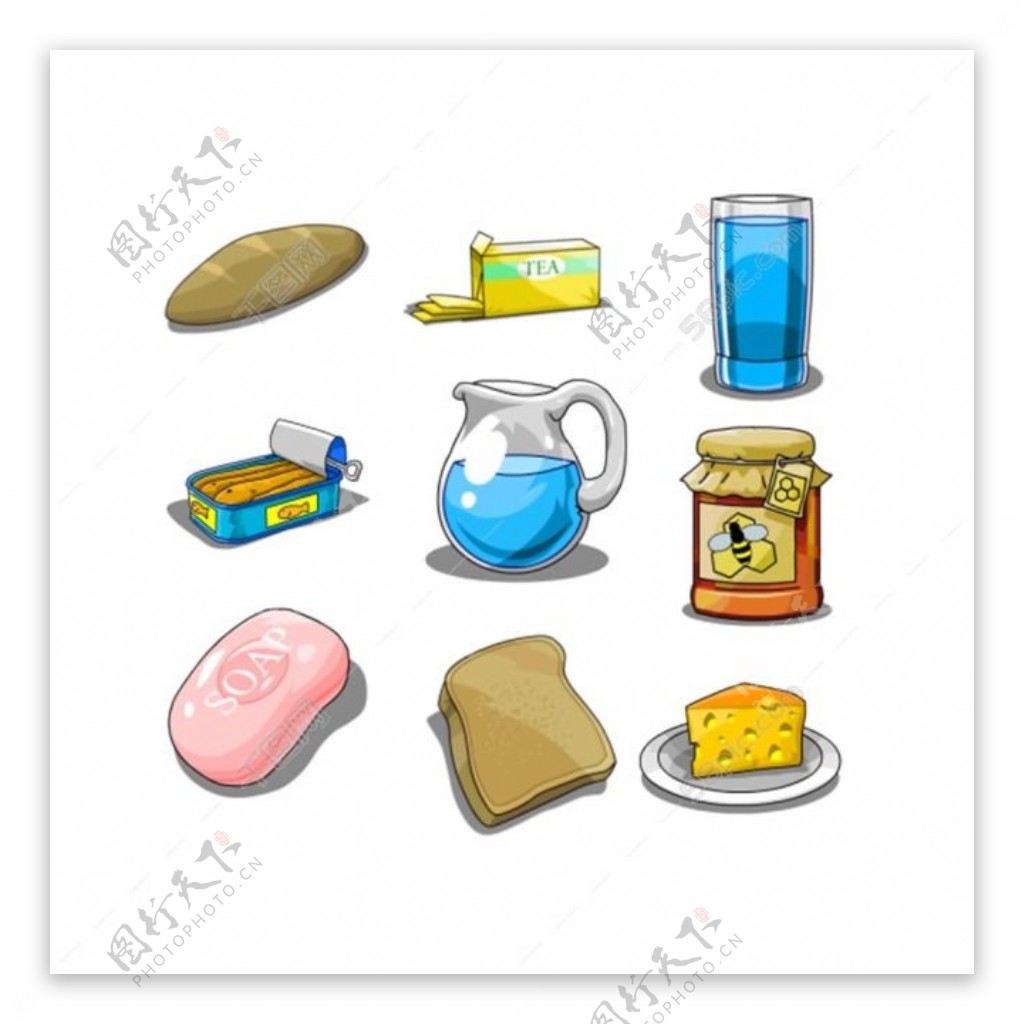 汉堡三明治食品厨具icon图标素材
