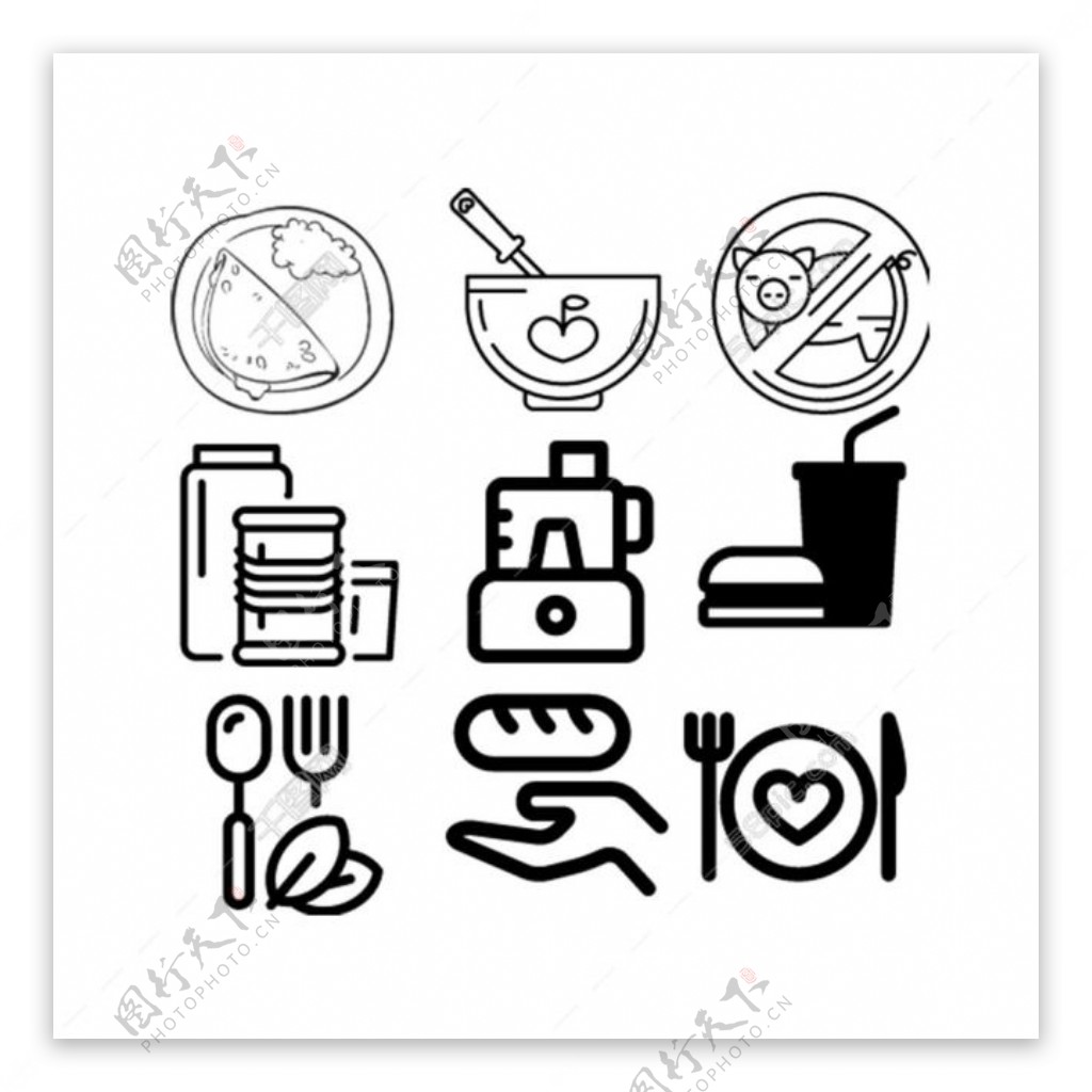 食品厨具图标icon免费下载