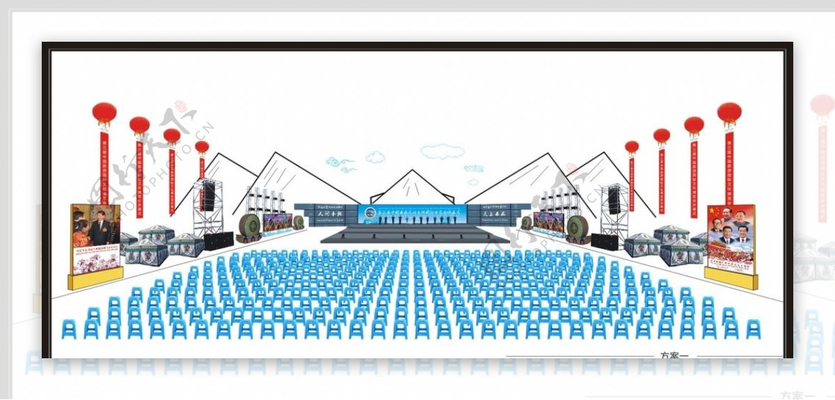 2016藏博会舞台效果图