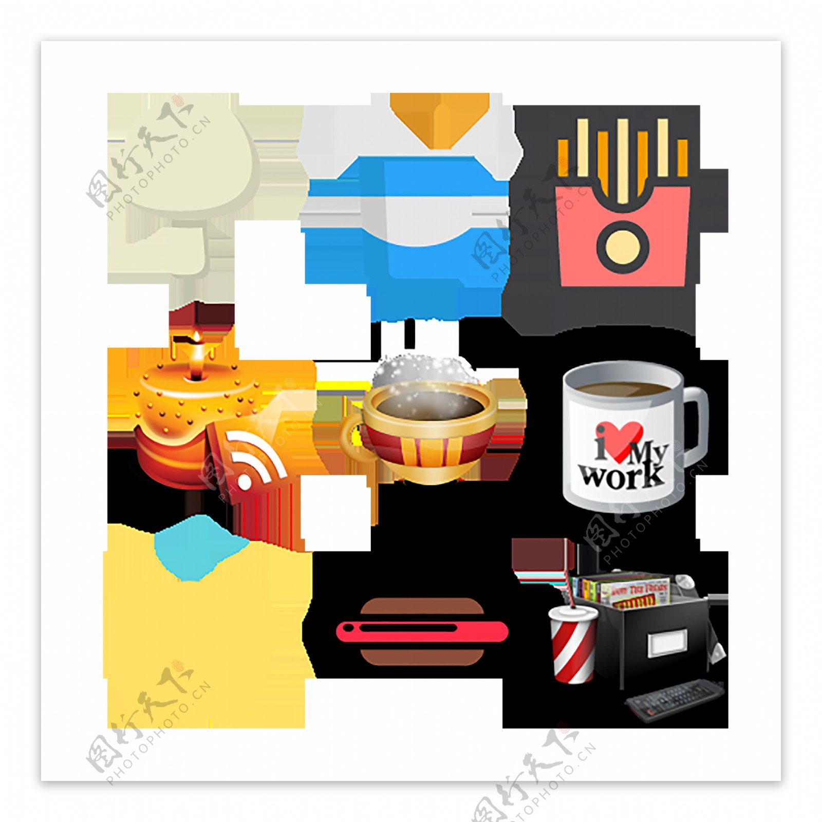 食物食品精美icon图标