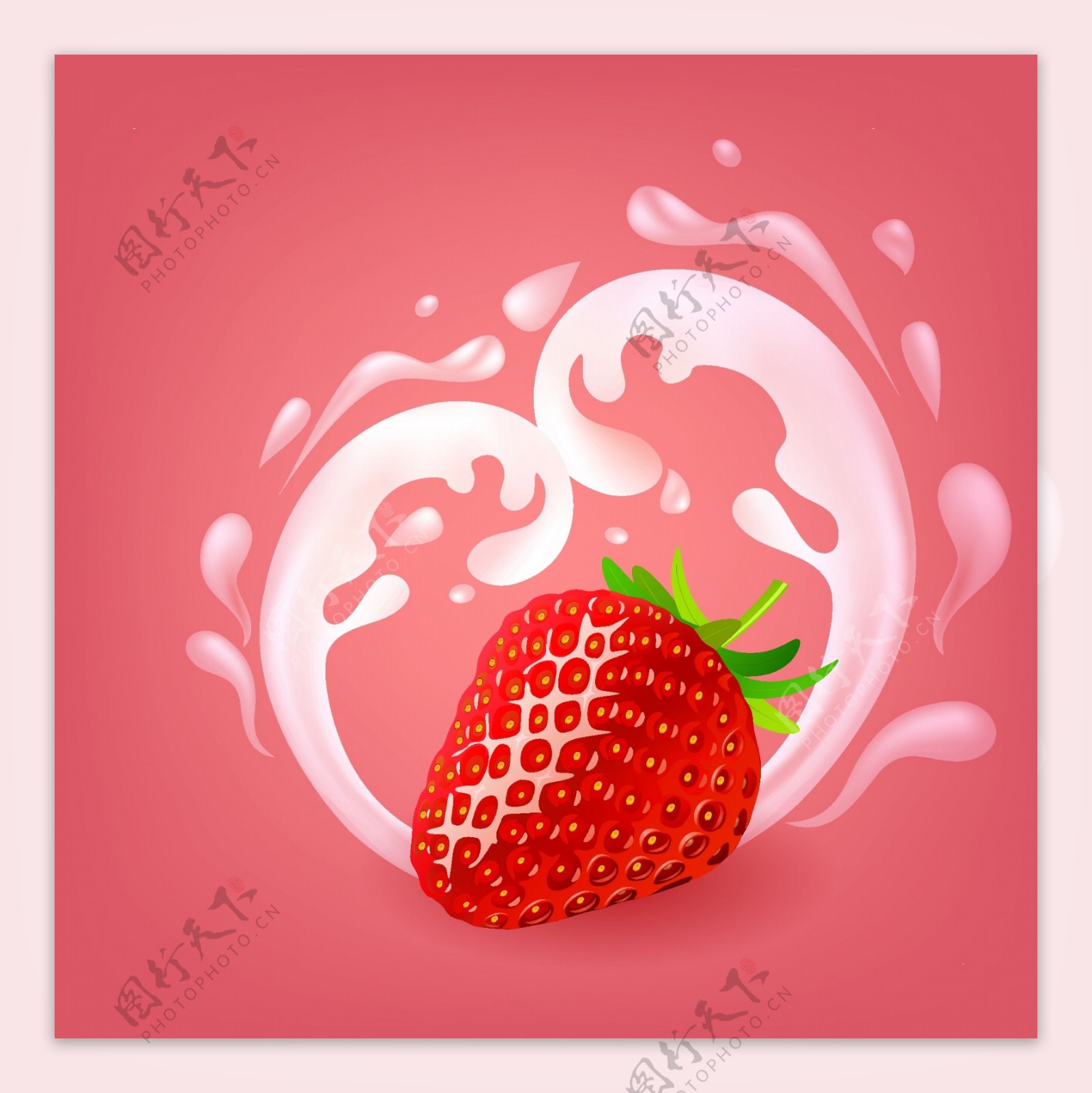 矢量水果草莓素材