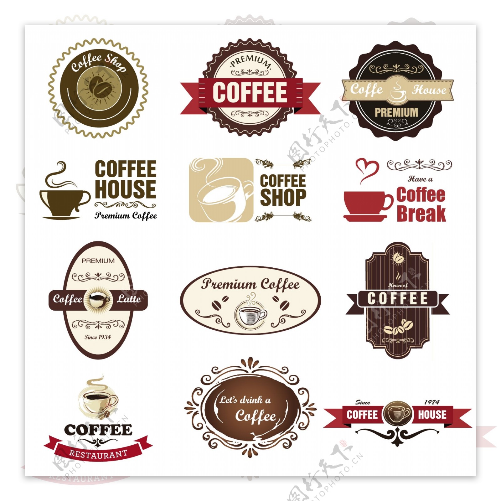咖啡标签图标