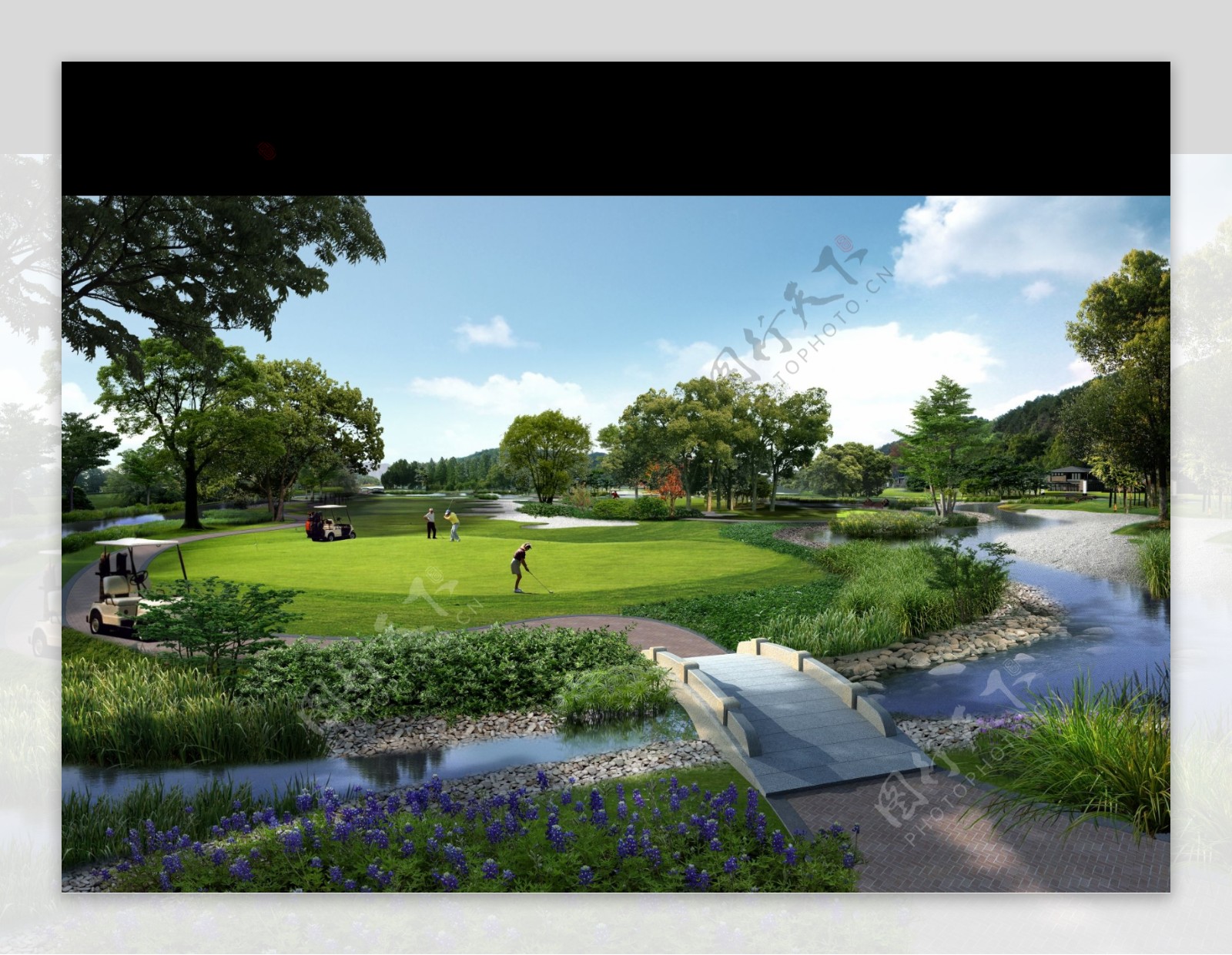 高尔夫球场景观设计图图片