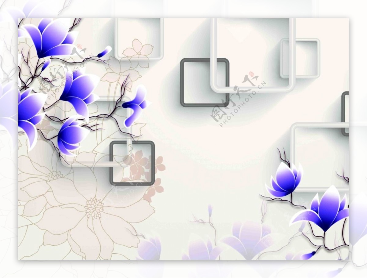 3D花卉背景6