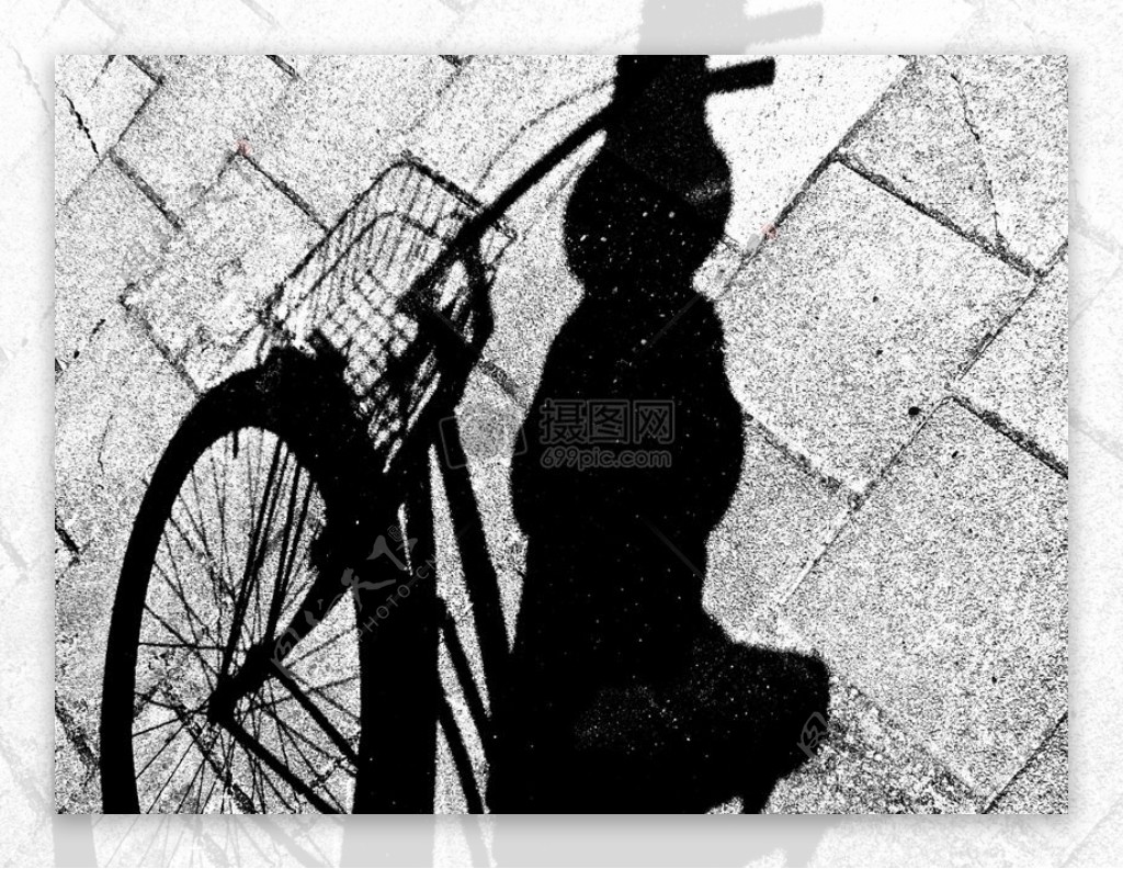 自行车背影的图像