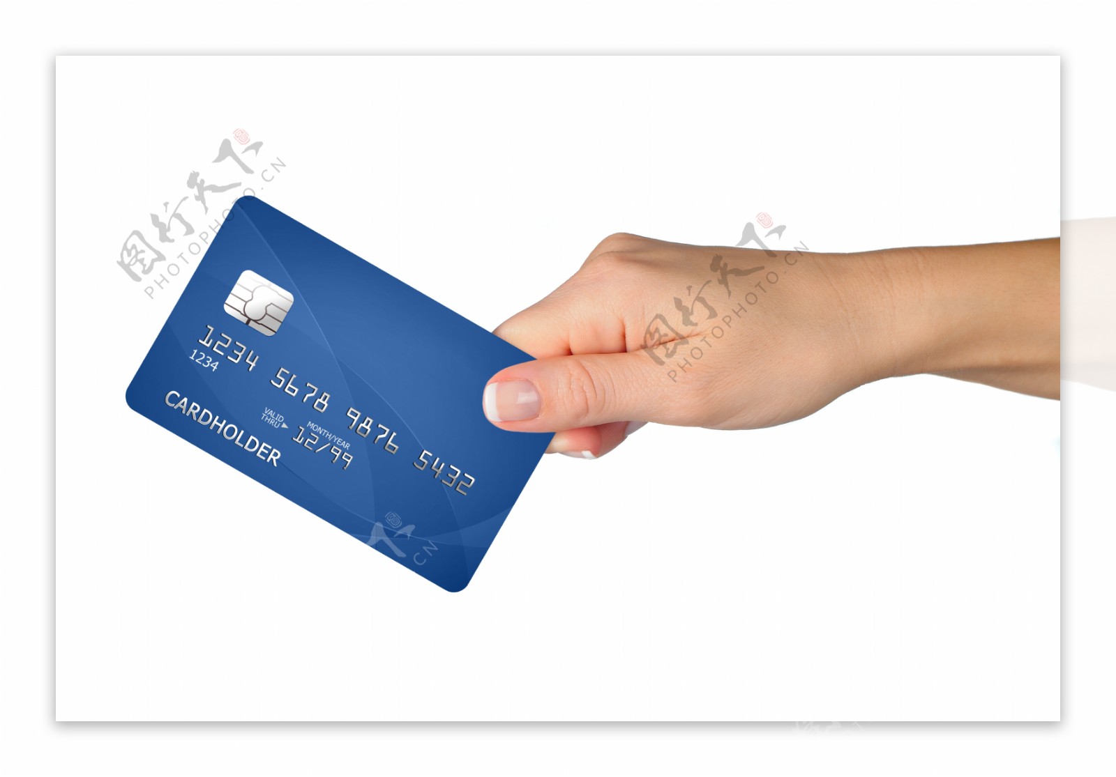 手中的信用卡图片