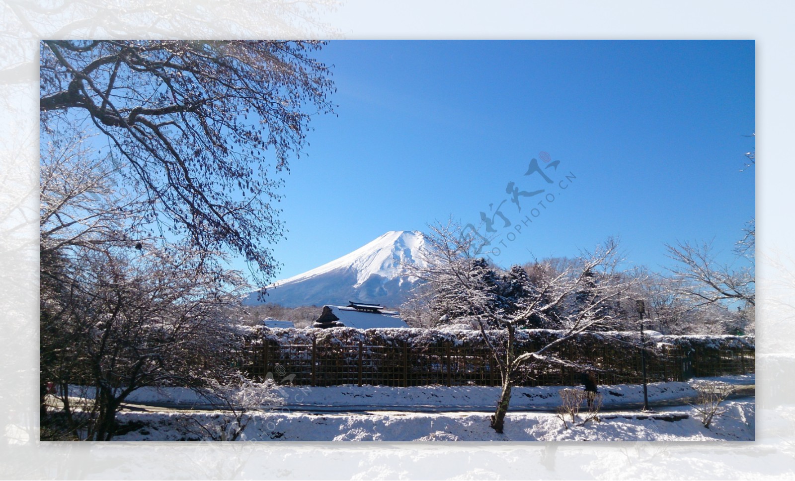 冬季富士山风景图片
