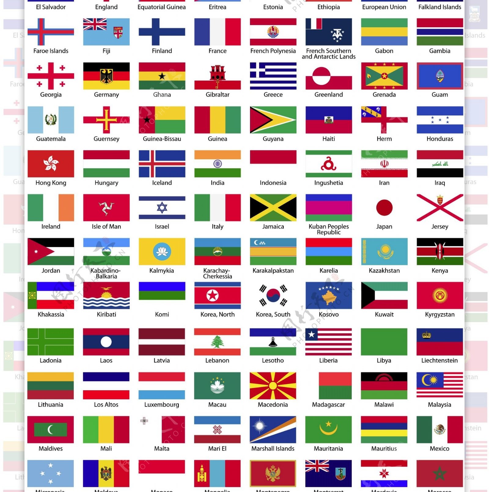 世界国有国家国旗图片