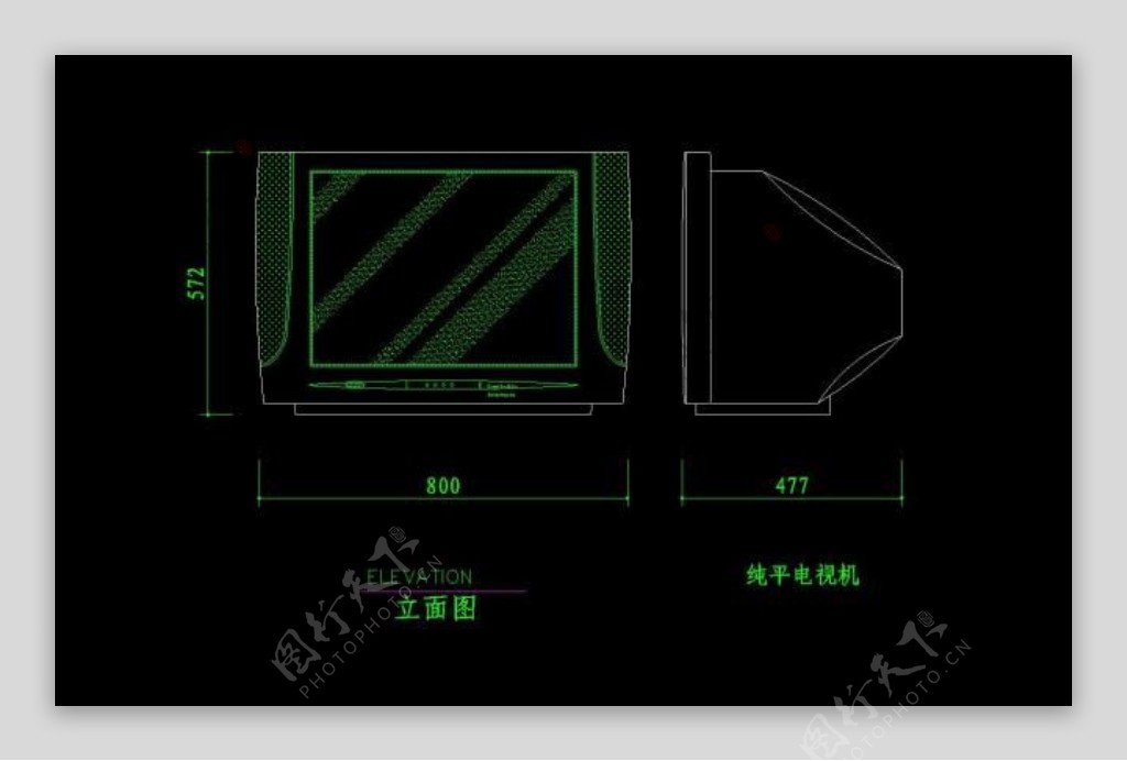 CAD室内设计施工图常用图块之家用电器