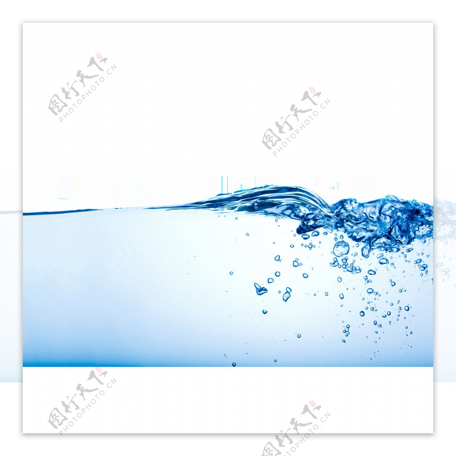 蓝色水滴png元素