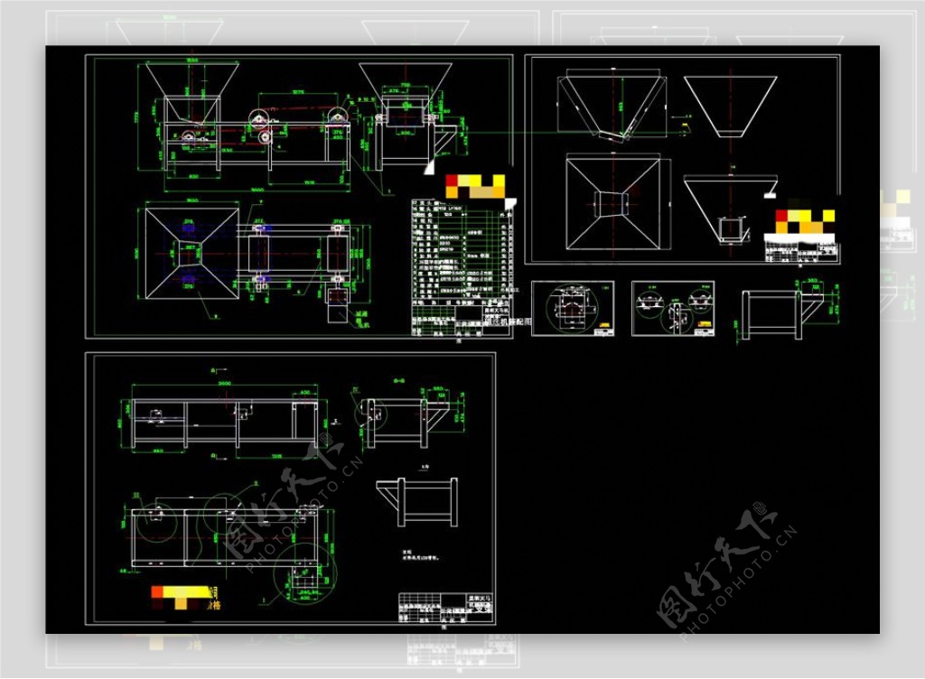 磁选机图纸CAD机械图纸