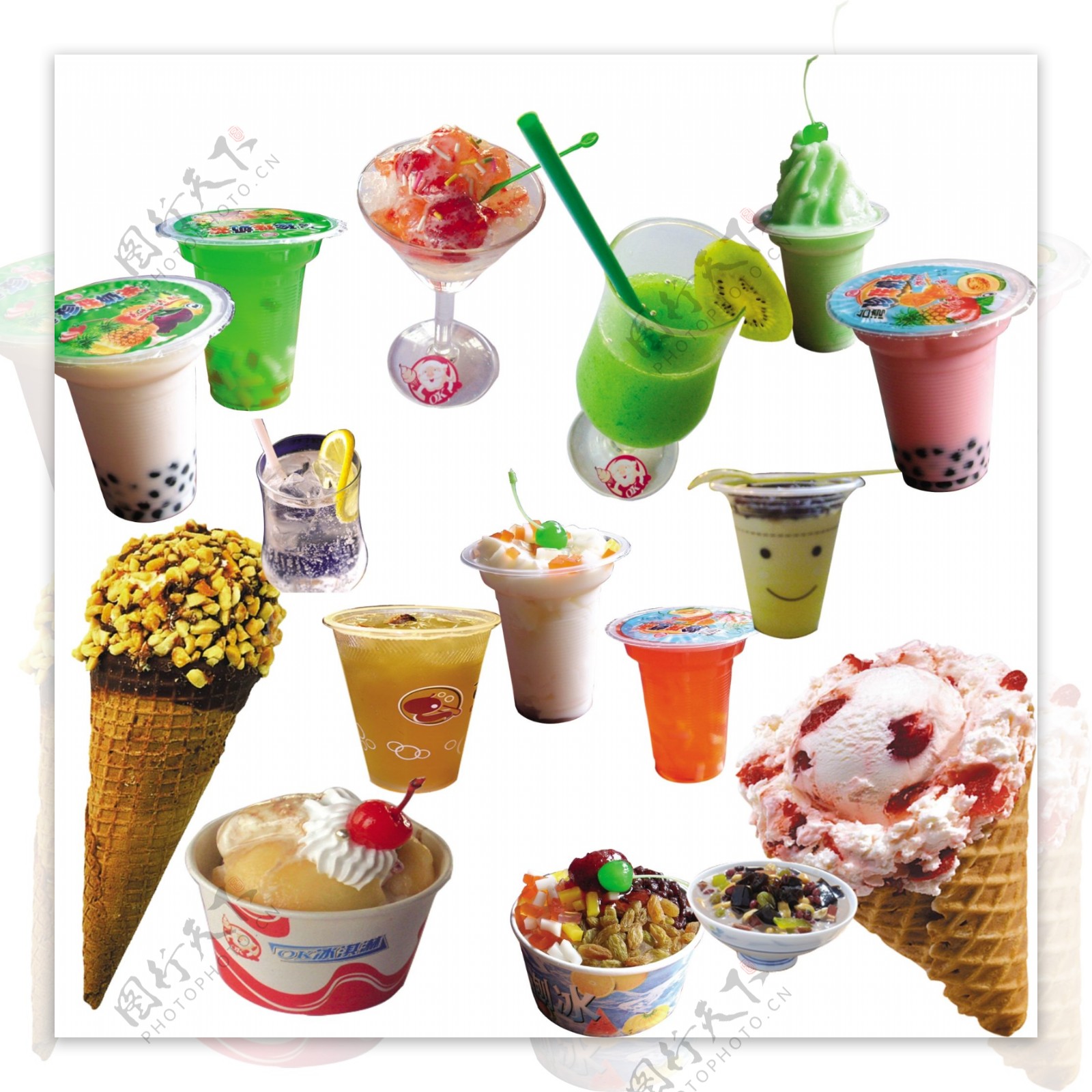 奶茶果饮冰淇淋图片素材-编号26831351-图行天下