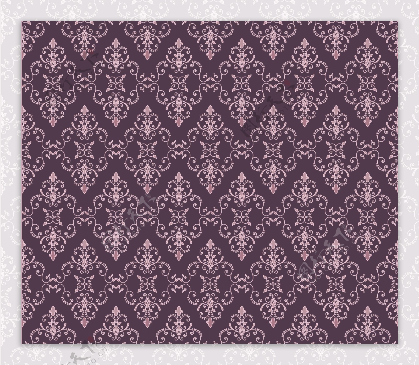紫色抽象花纹装饰图案背景