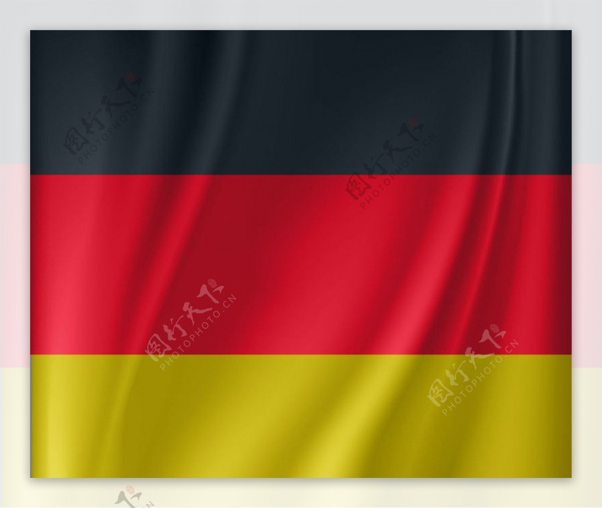 被风吹拂的德国国旗矢量素材