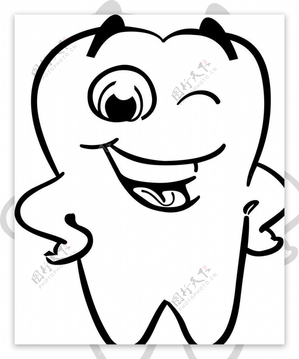 牙齿卡通形象图片