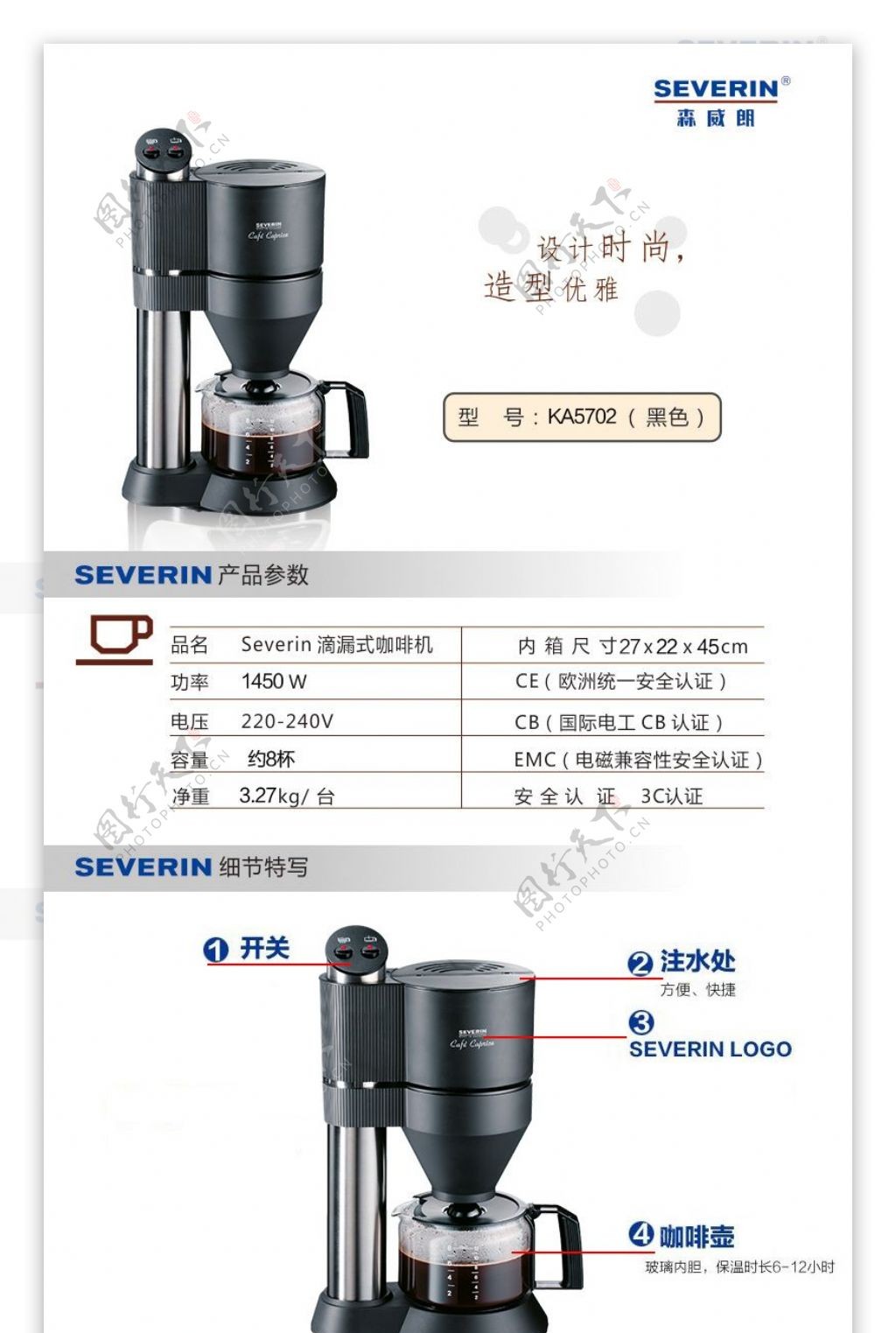 咖啡机详情页