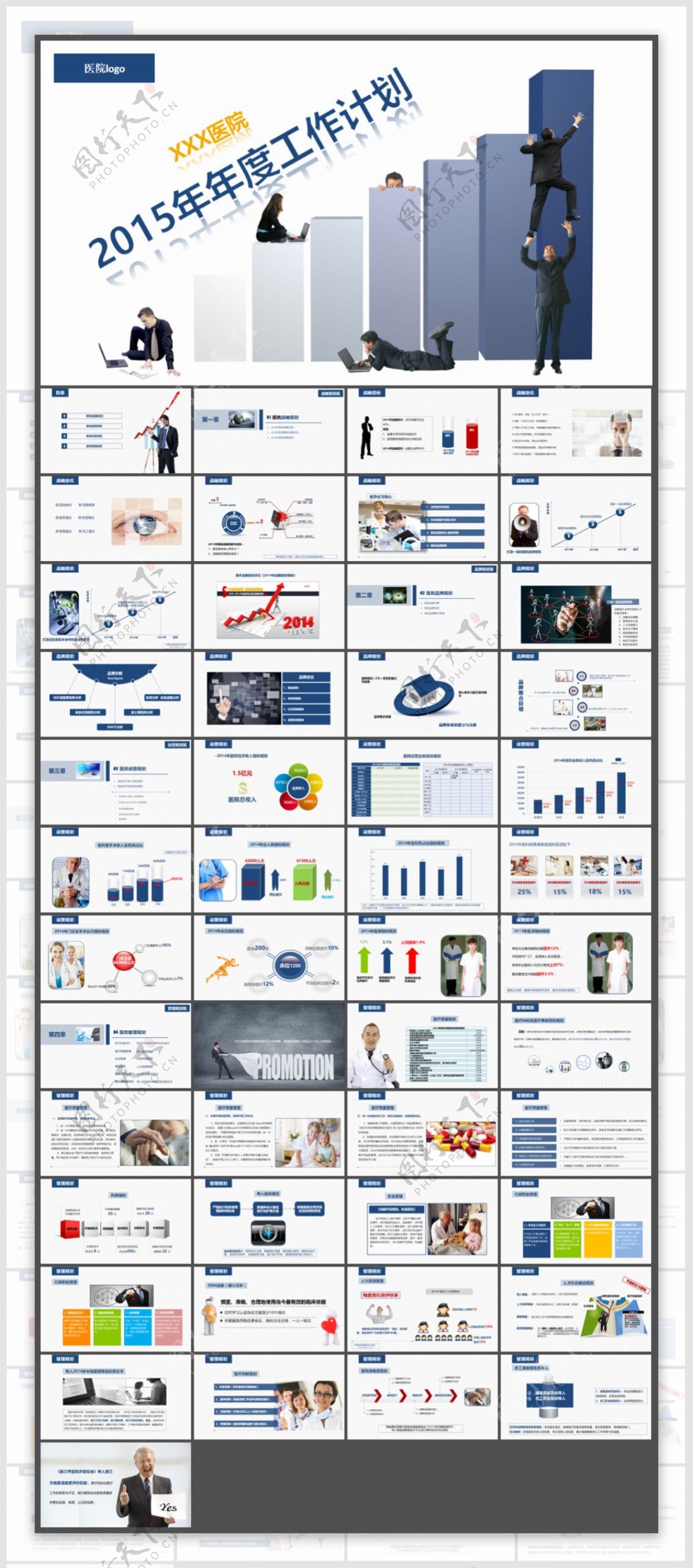 年度医院工作计划PPT模板