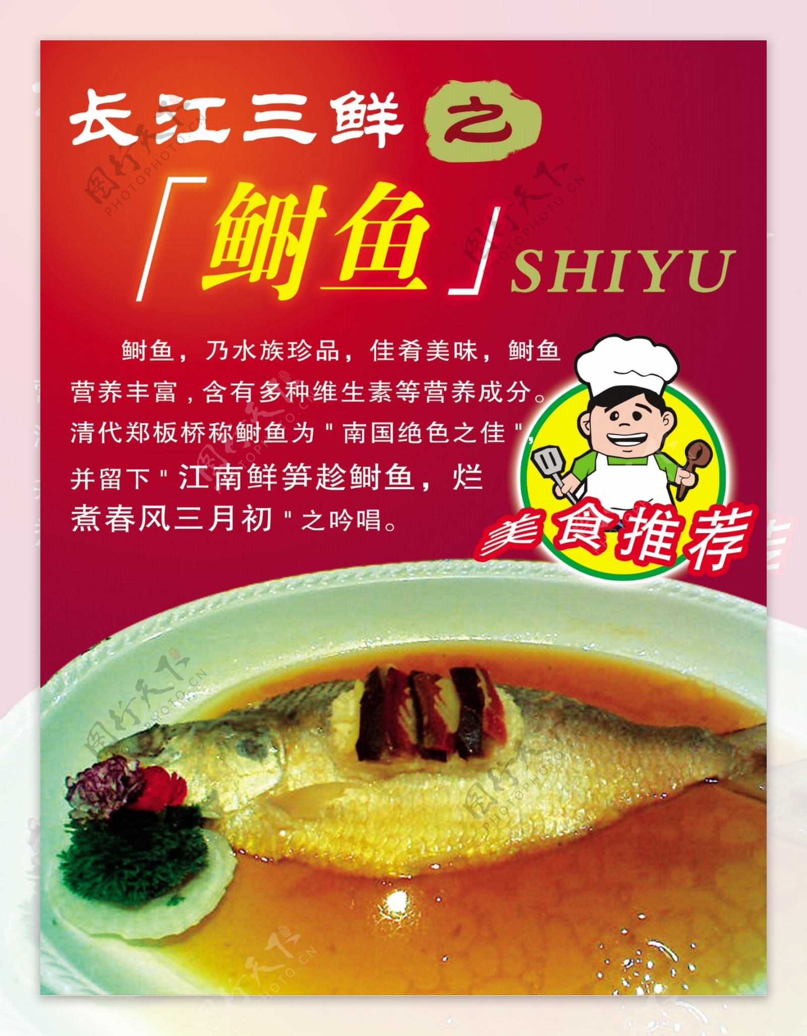 长江三鲜鲥鱼食品餐饮平面模板分层PSD057