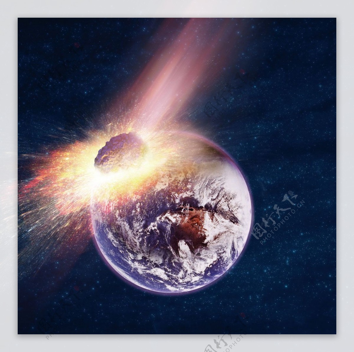 彗星撞地球背景图片
