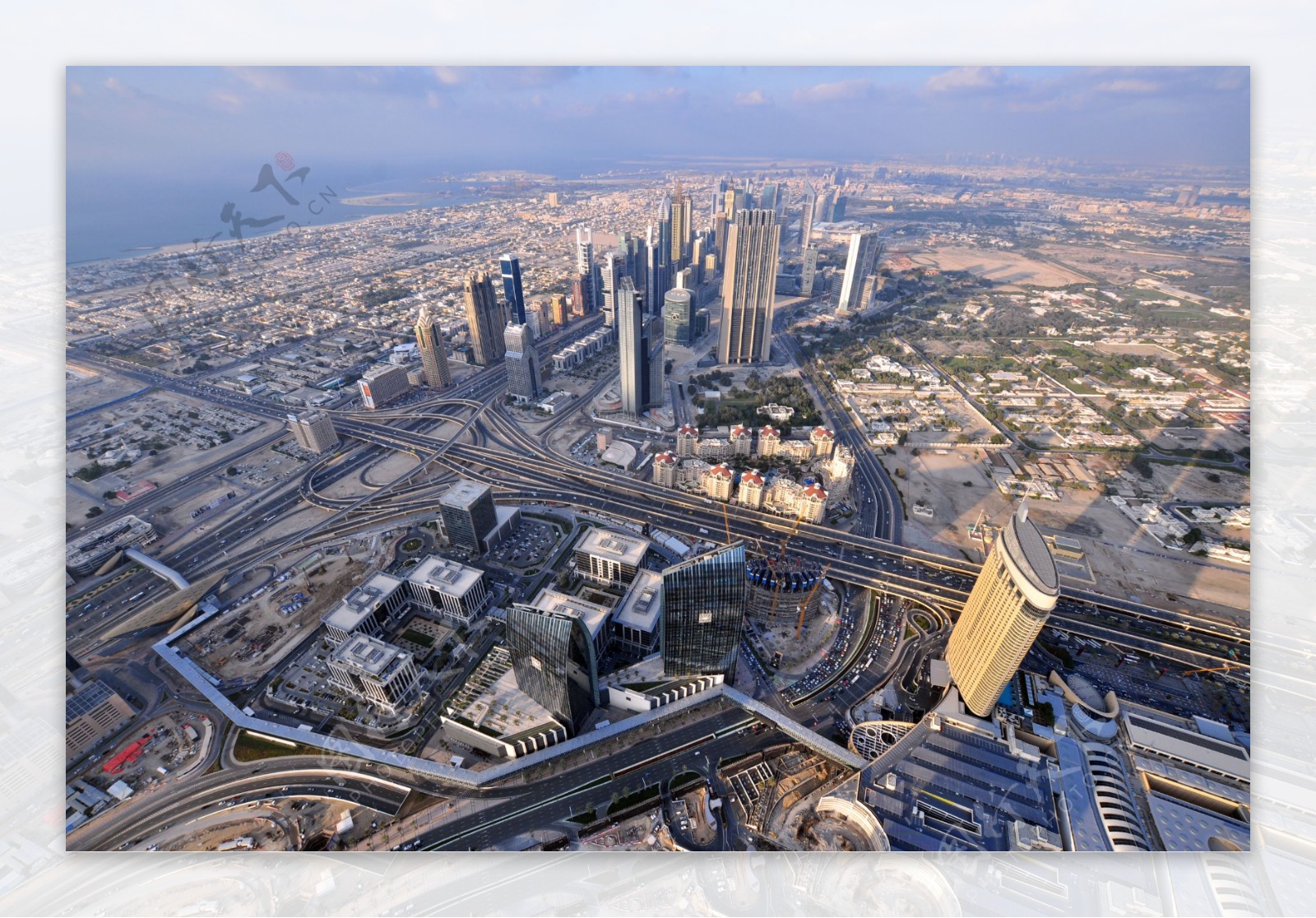 俯瞰迪拜风景图片